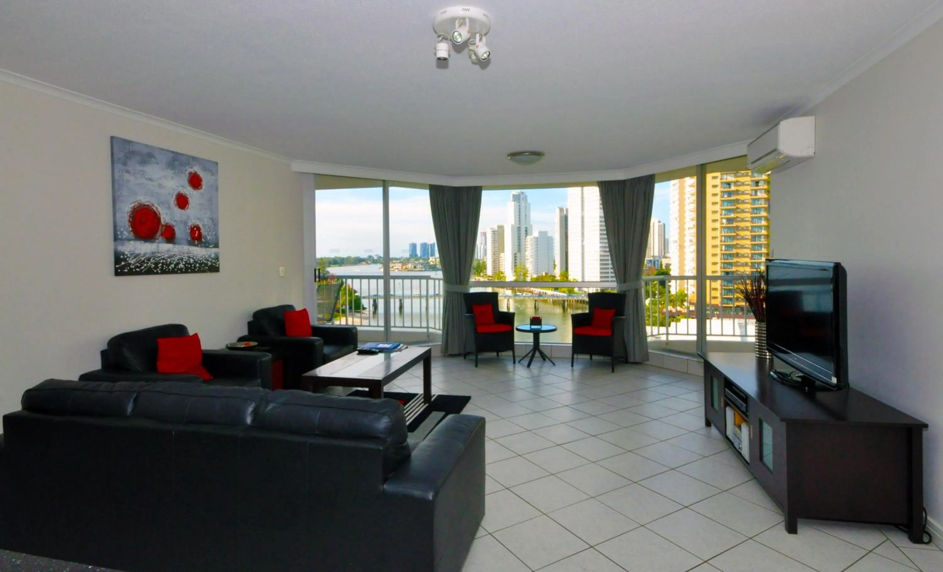 Living room in Moorings On Cavill Surfers Paradise