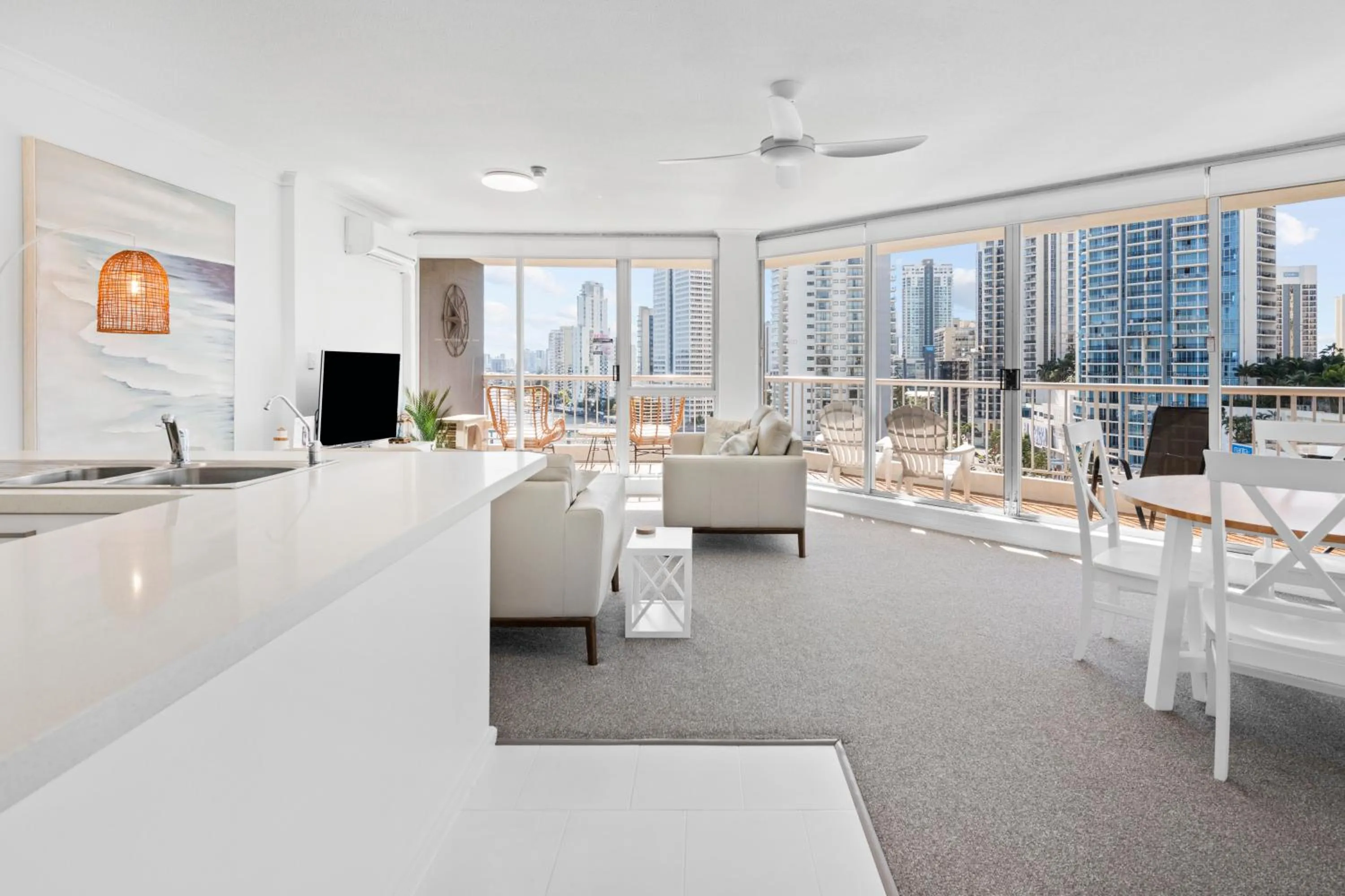 Living room in Moorings On Cavill Surfers Paradise