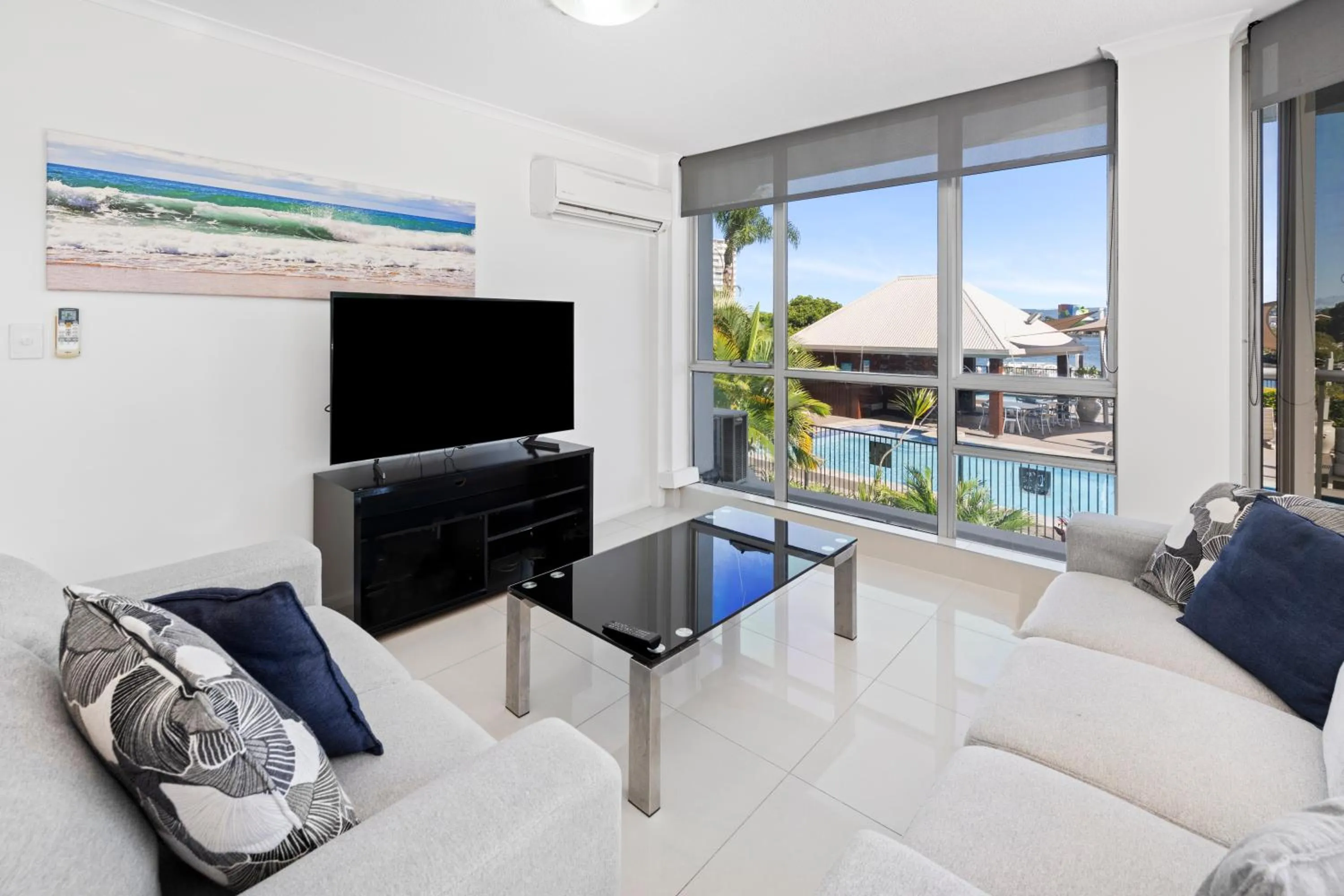 Living room in Moorings On Cavill Surfers Paradise
