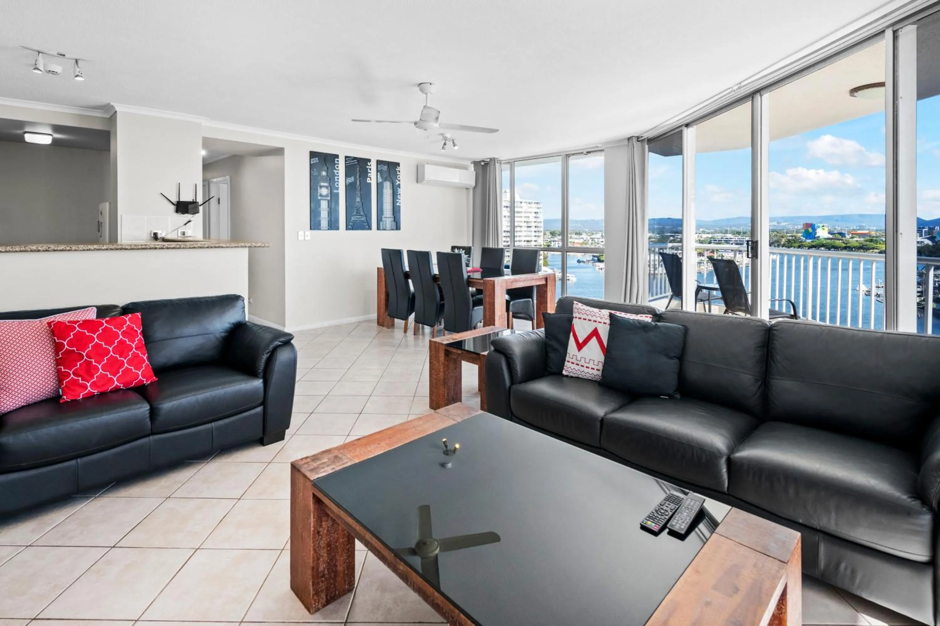 Living room in Moorings On Cavill Surfers Paradise