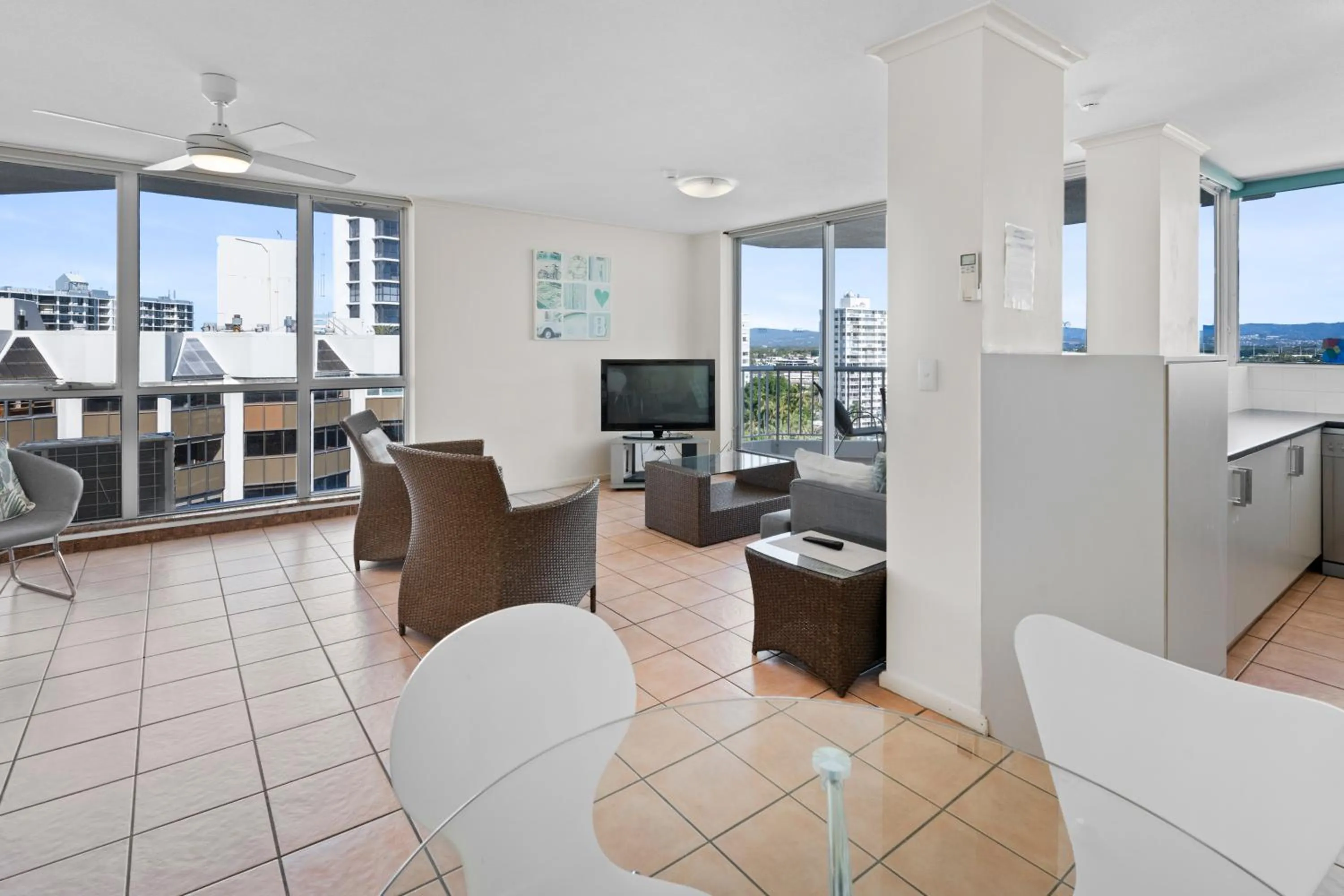 Living room in Moorings On Cavill Surfers Paradise