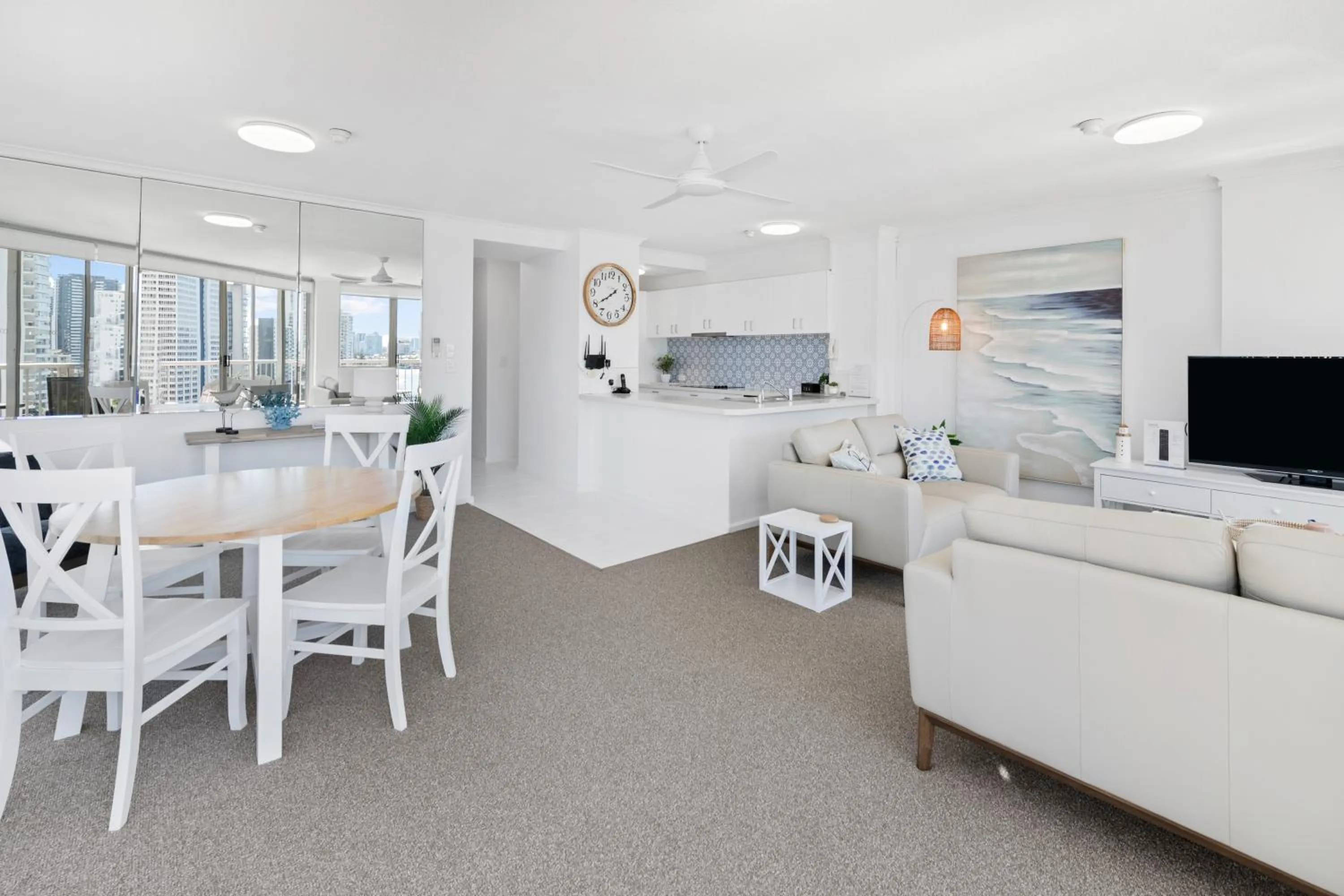 Living room in Moorings On Cavill Surfers Paradise