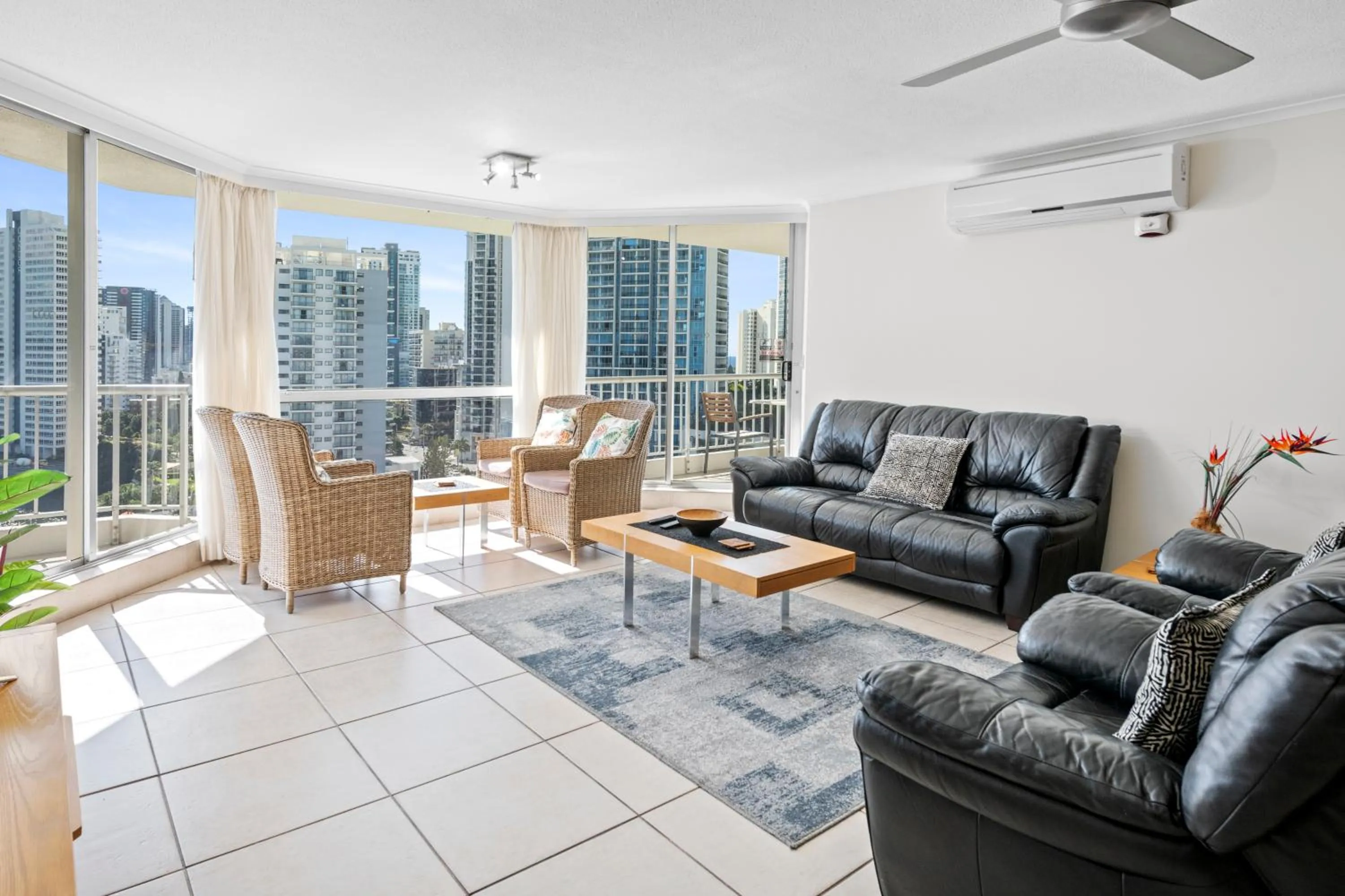 Living room in Moorings On Cavill Surfers Paradise