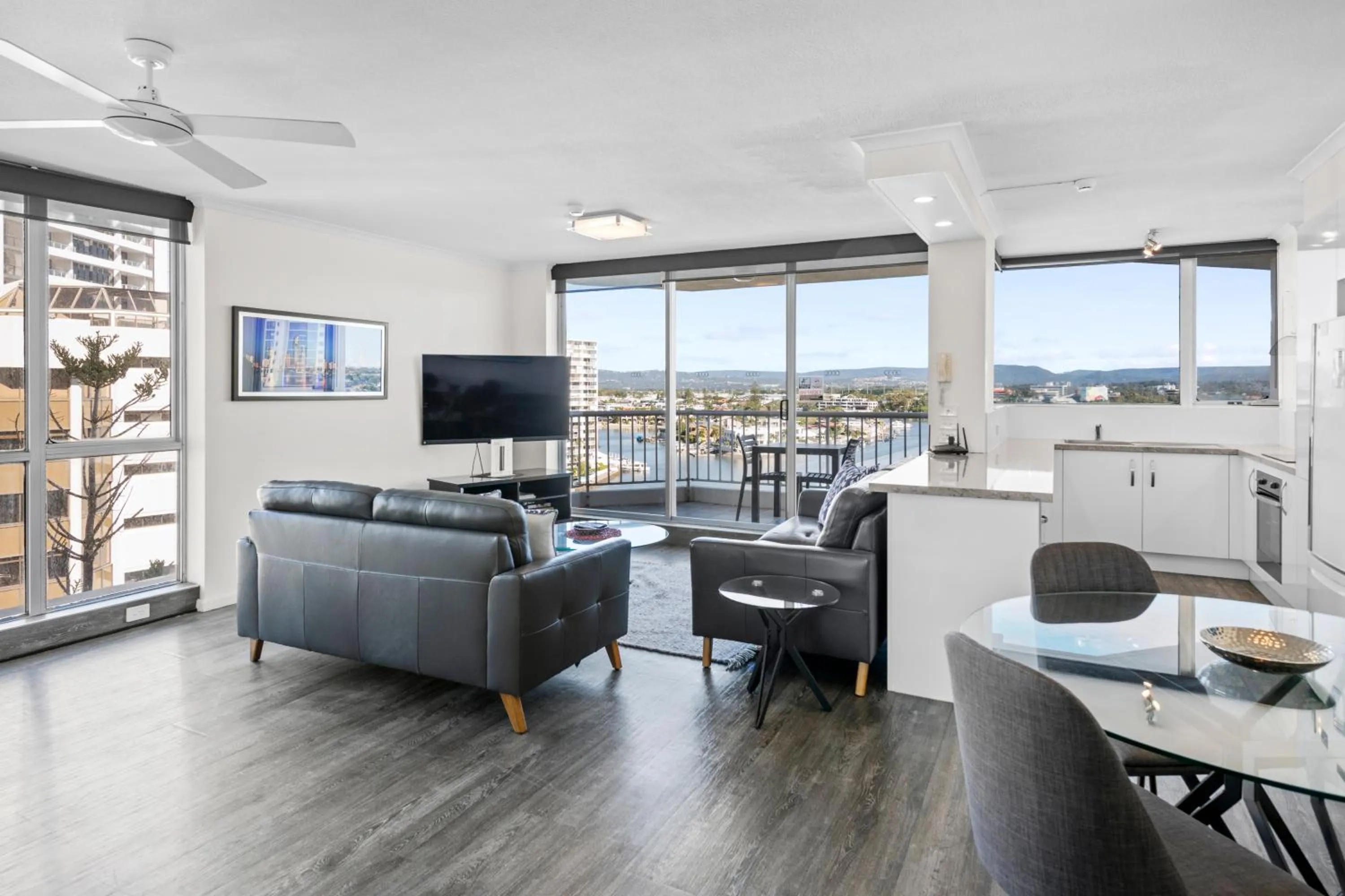 Living room in Moorings On Cavill Surfers Paradise