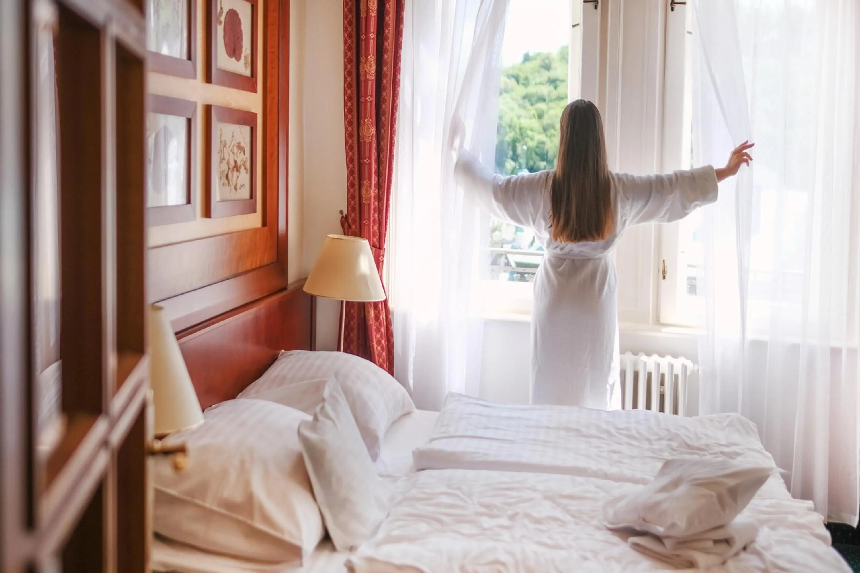 Bed in Spa Hotel Villa Smetana