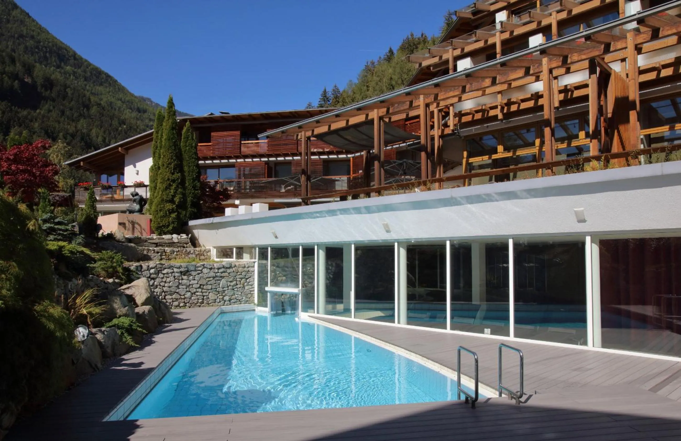 Pool view in Feldmilla Design Hotel - Wellness & SPA