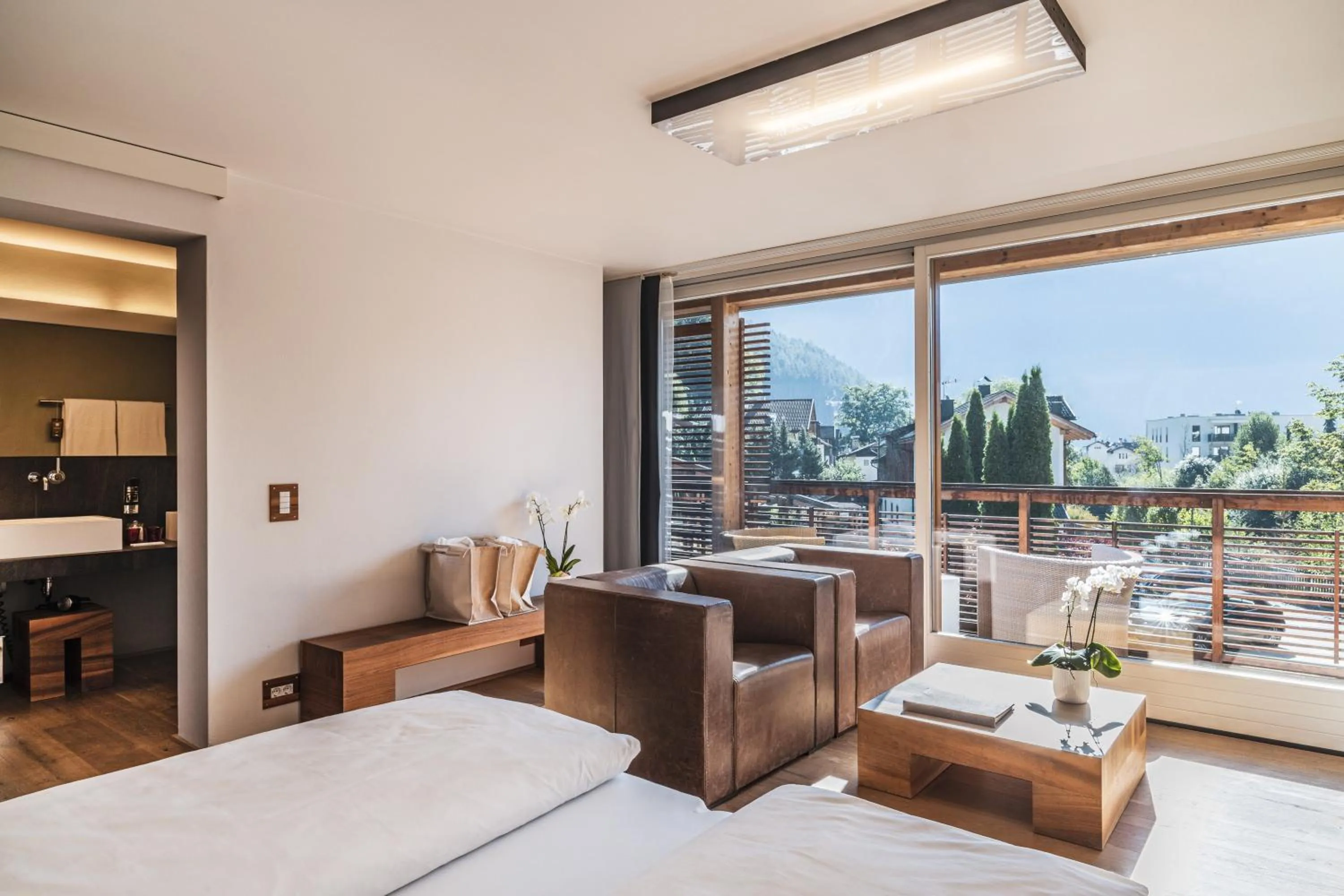 Mountain view, Bed in Feldmilla Design Hotel - Wellness & SPA