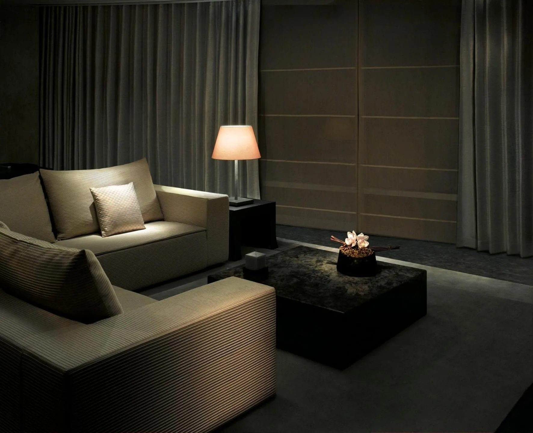 Living room in Armani Hotel Dubai, Burj Khalifa