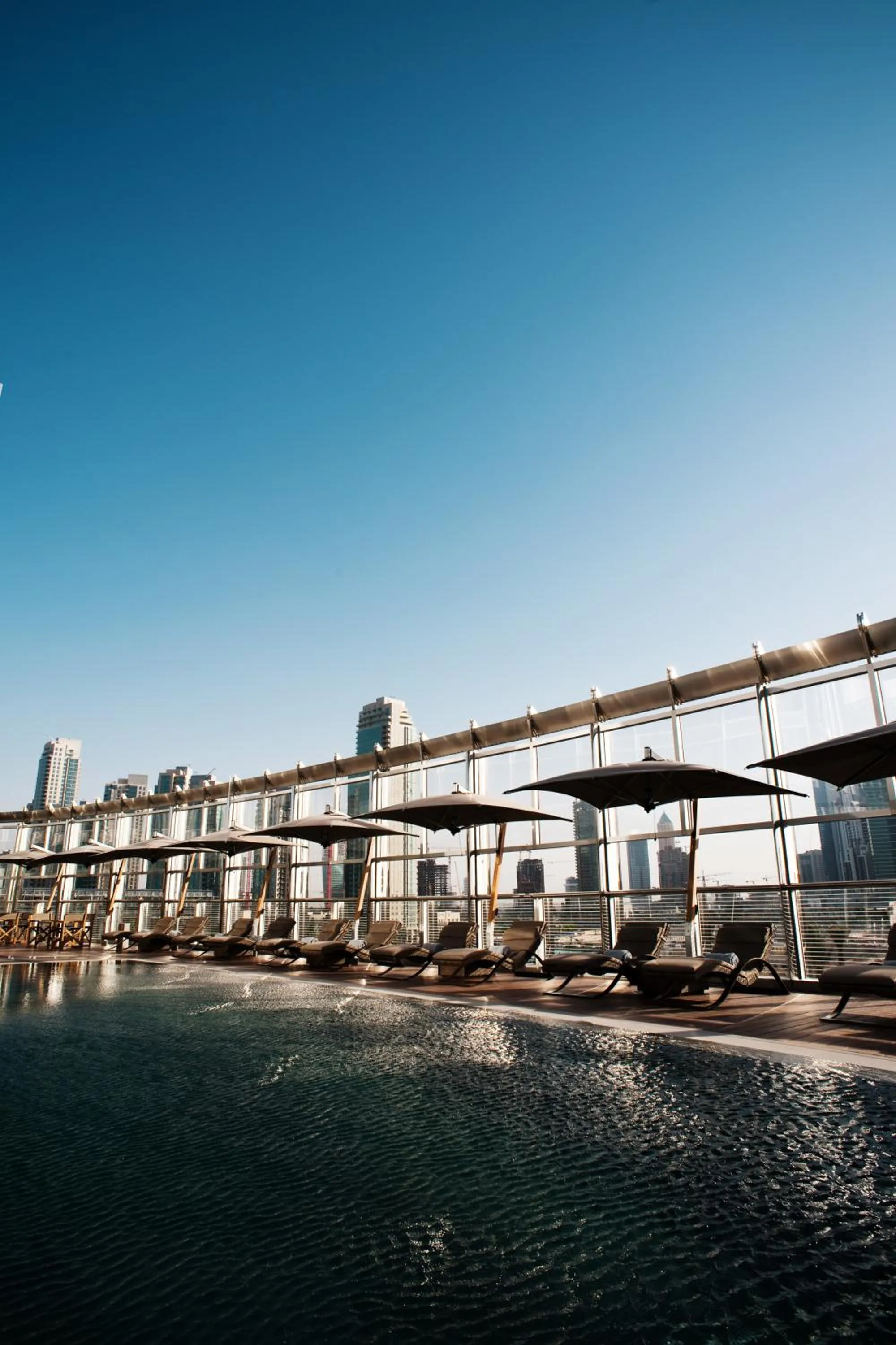 Swimming pool in Armani Hotel Dubai, Burj Khalifa