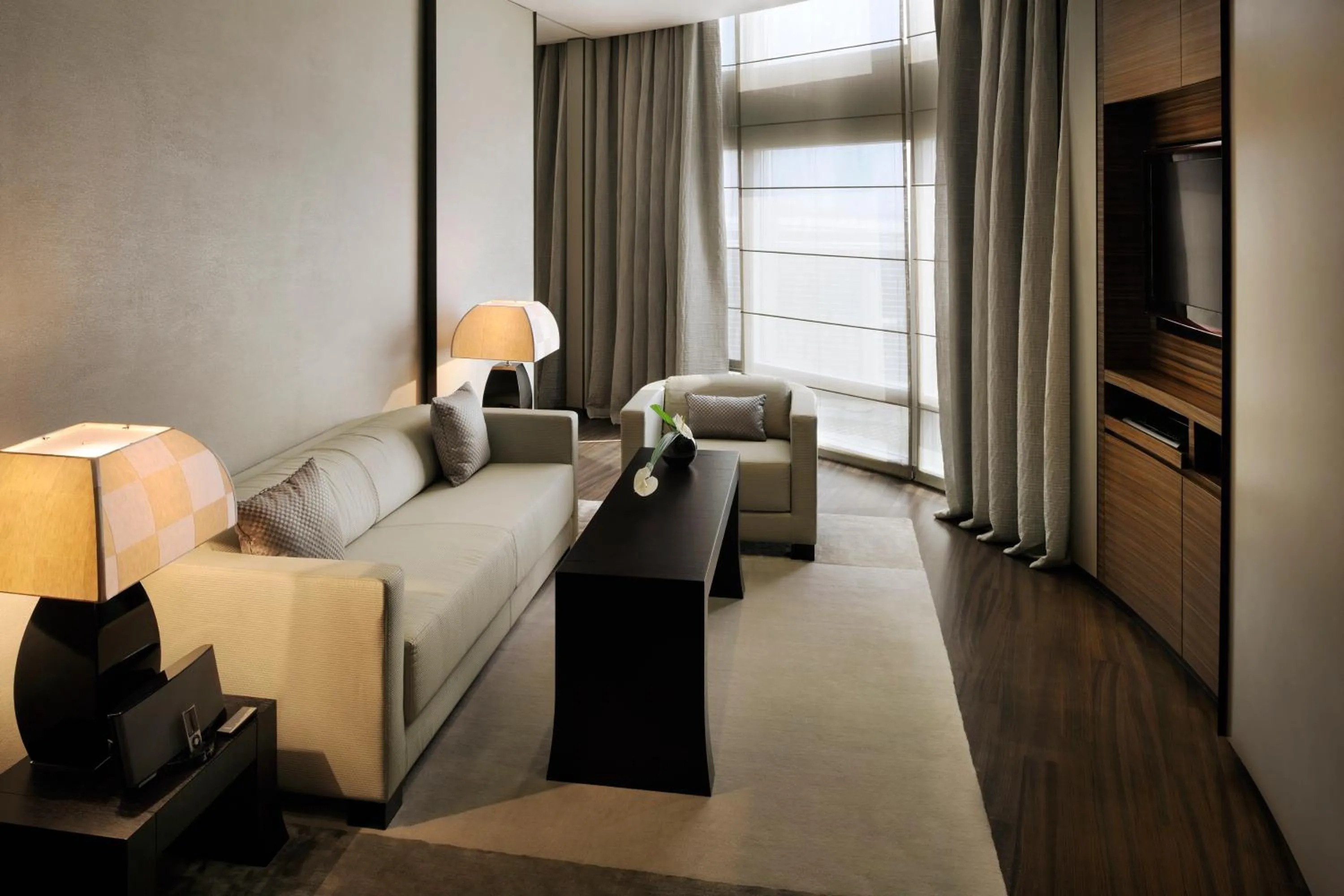 Living room in Armani Hotel Dubai, Burj Khalifa
