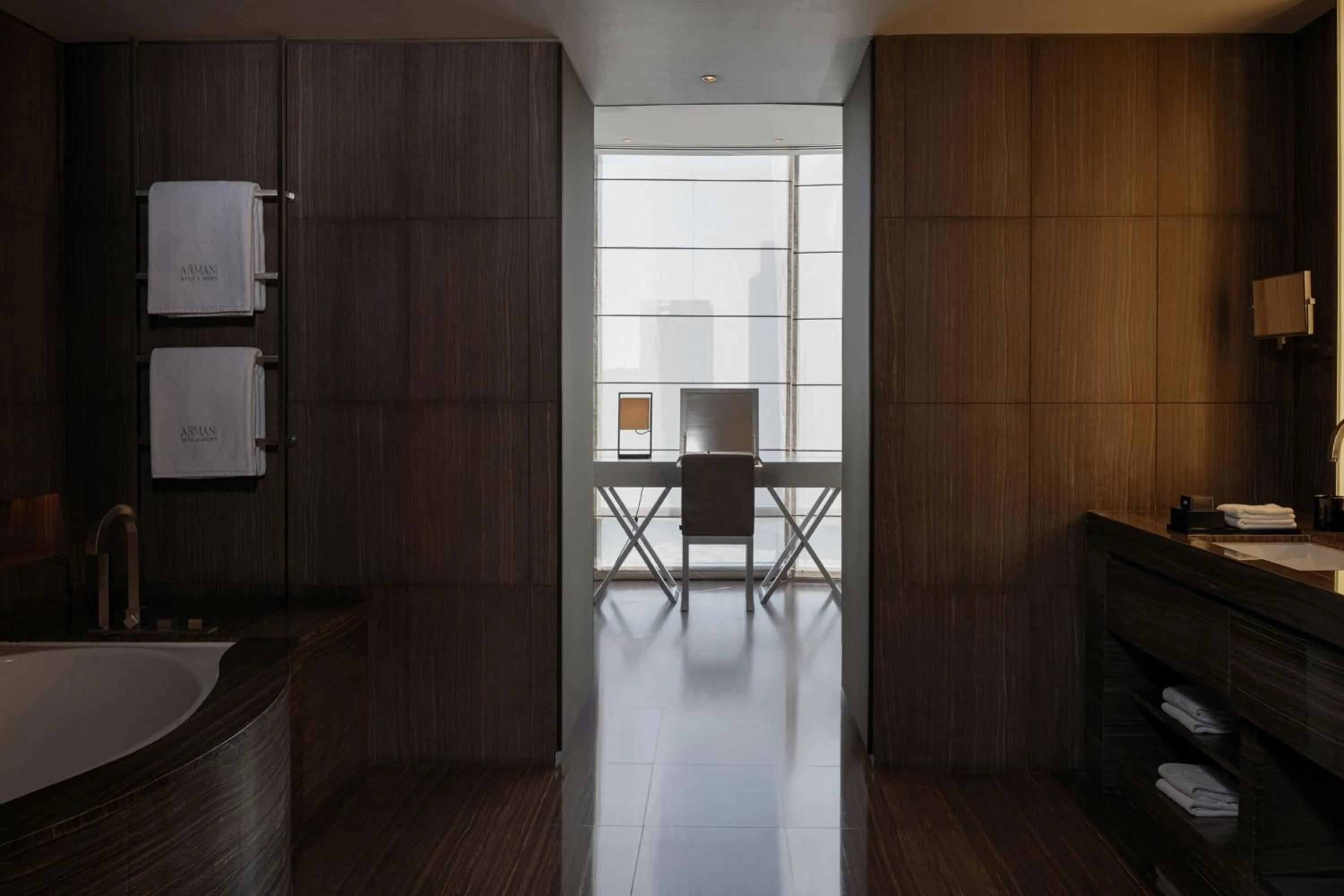 Bathroom in Armani Hotel Dubai, Burj Khalifa