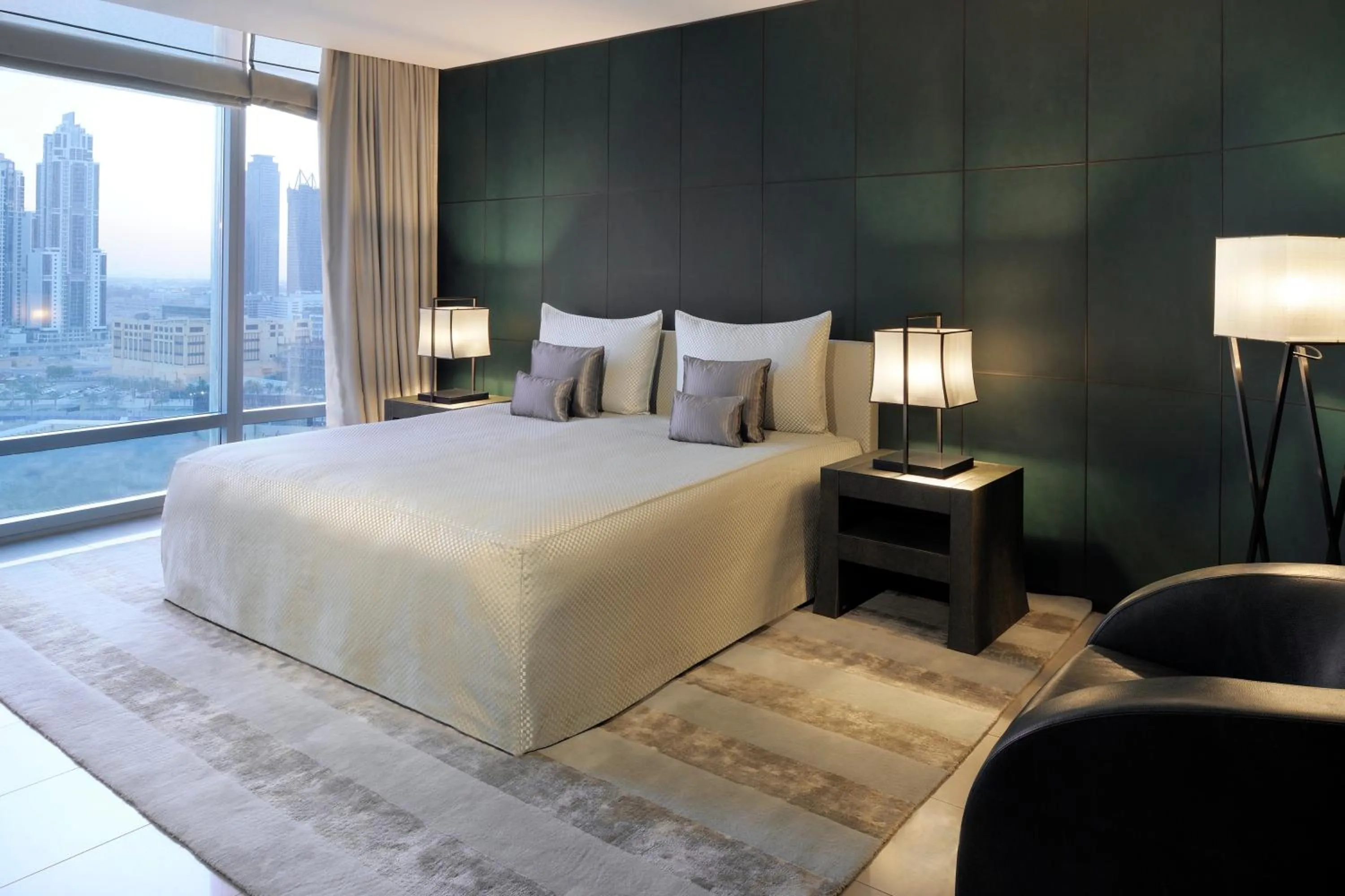 Bed in Armani Hotel Dubai, Burj Khalifa