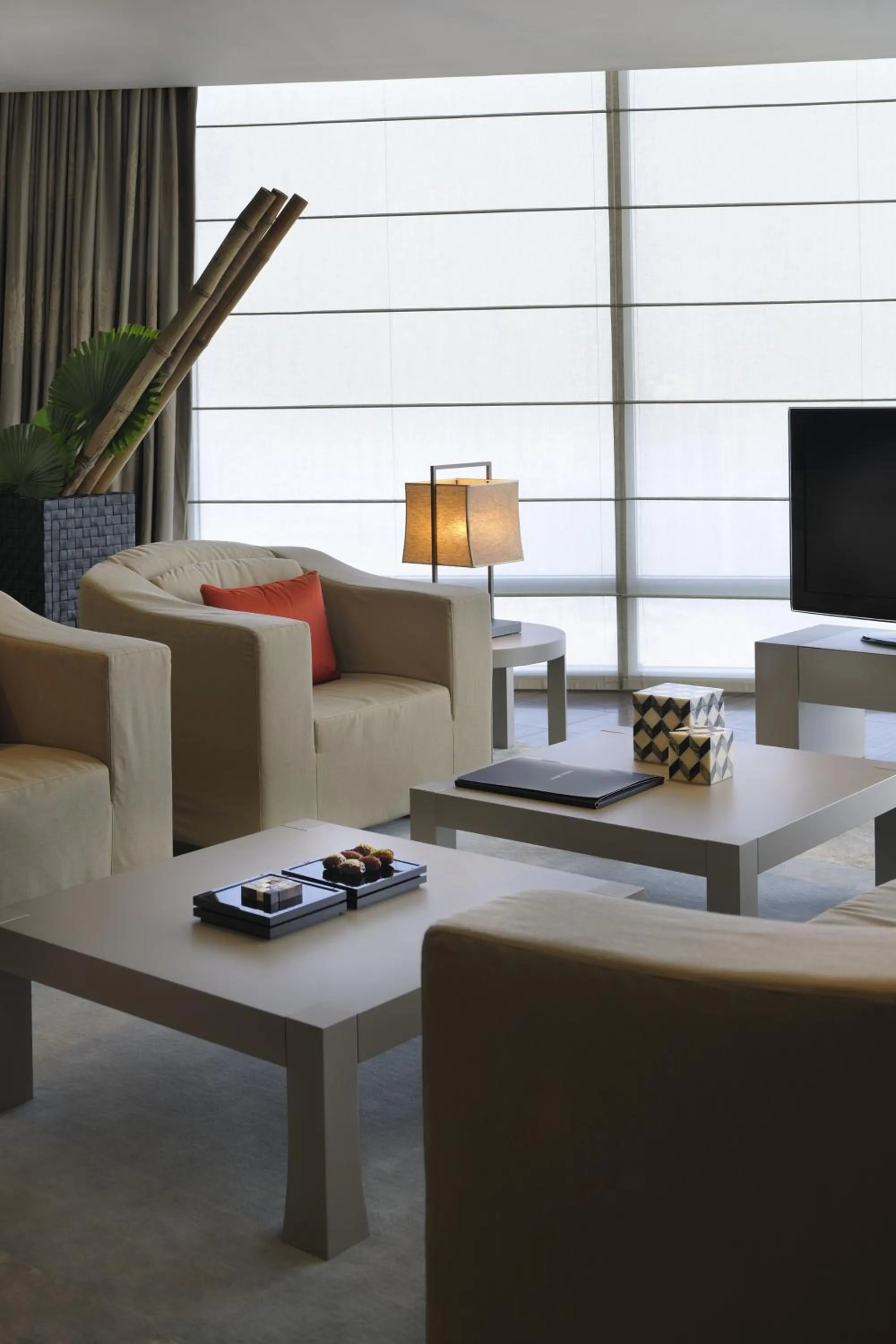 Living room in Armani Hotel Dubai, Burj Khalifa