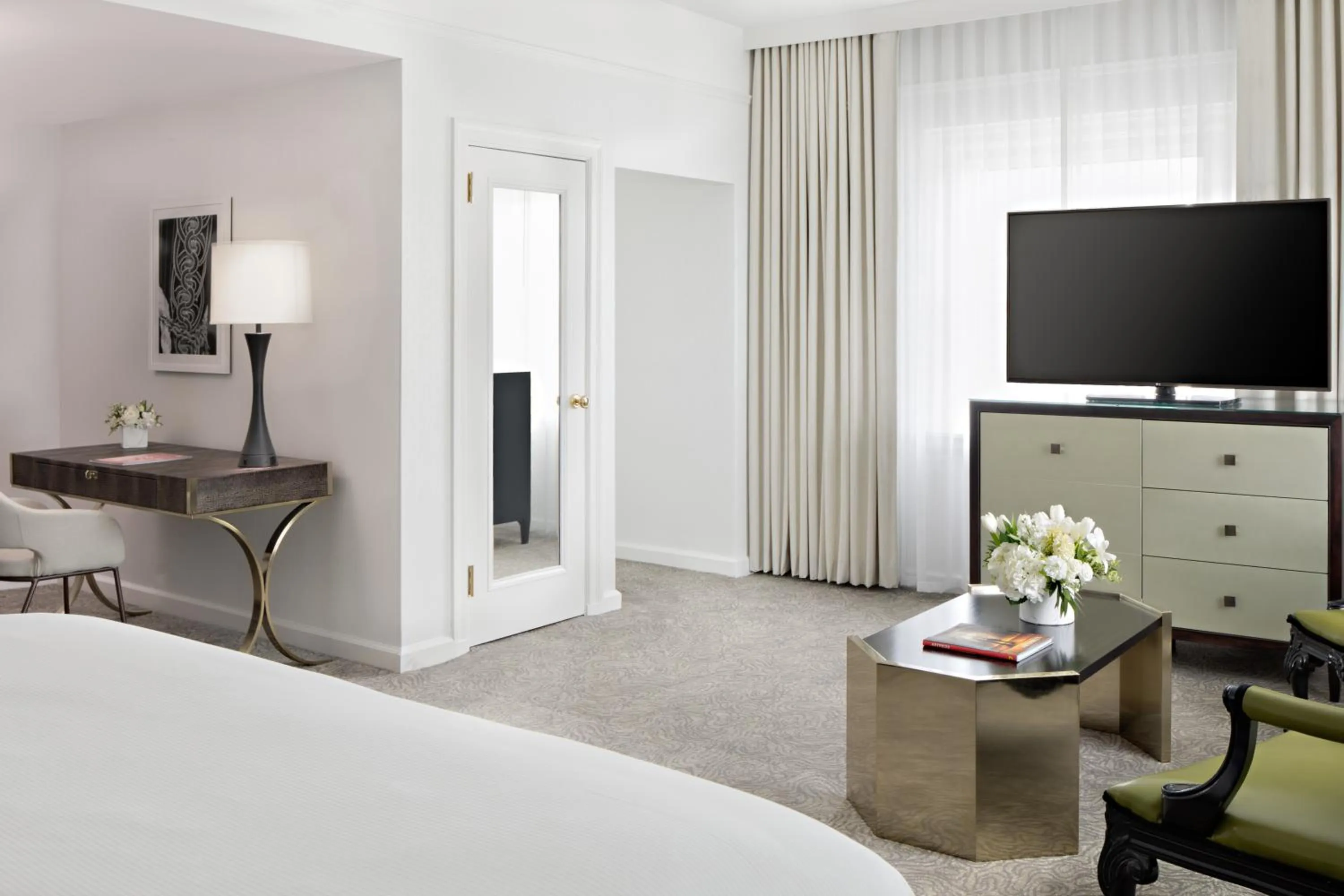 Living room, Bed in Amway Grand Plaza Hotel, Curio Collection by Hilton
