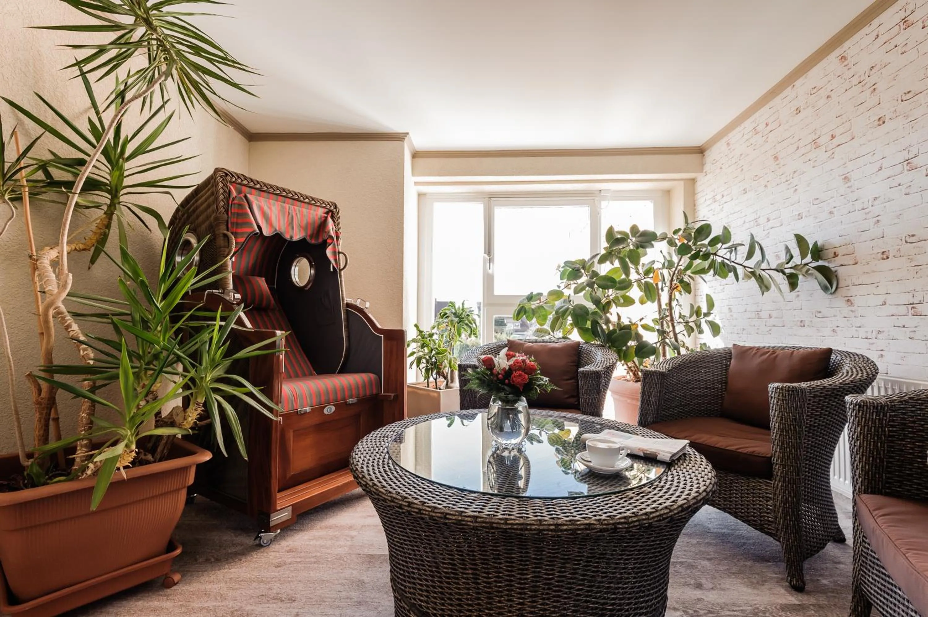 Lobby or reception in Hotel an der Linah garni