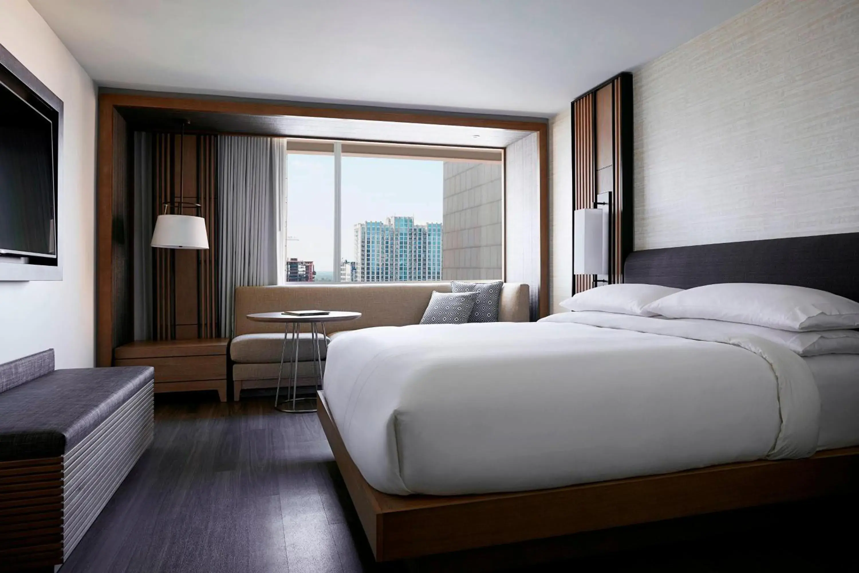 Guest Room with King Bed in Charlotte Marriott City Center Guest Room with King Bed in Charlotte Marriott City Center