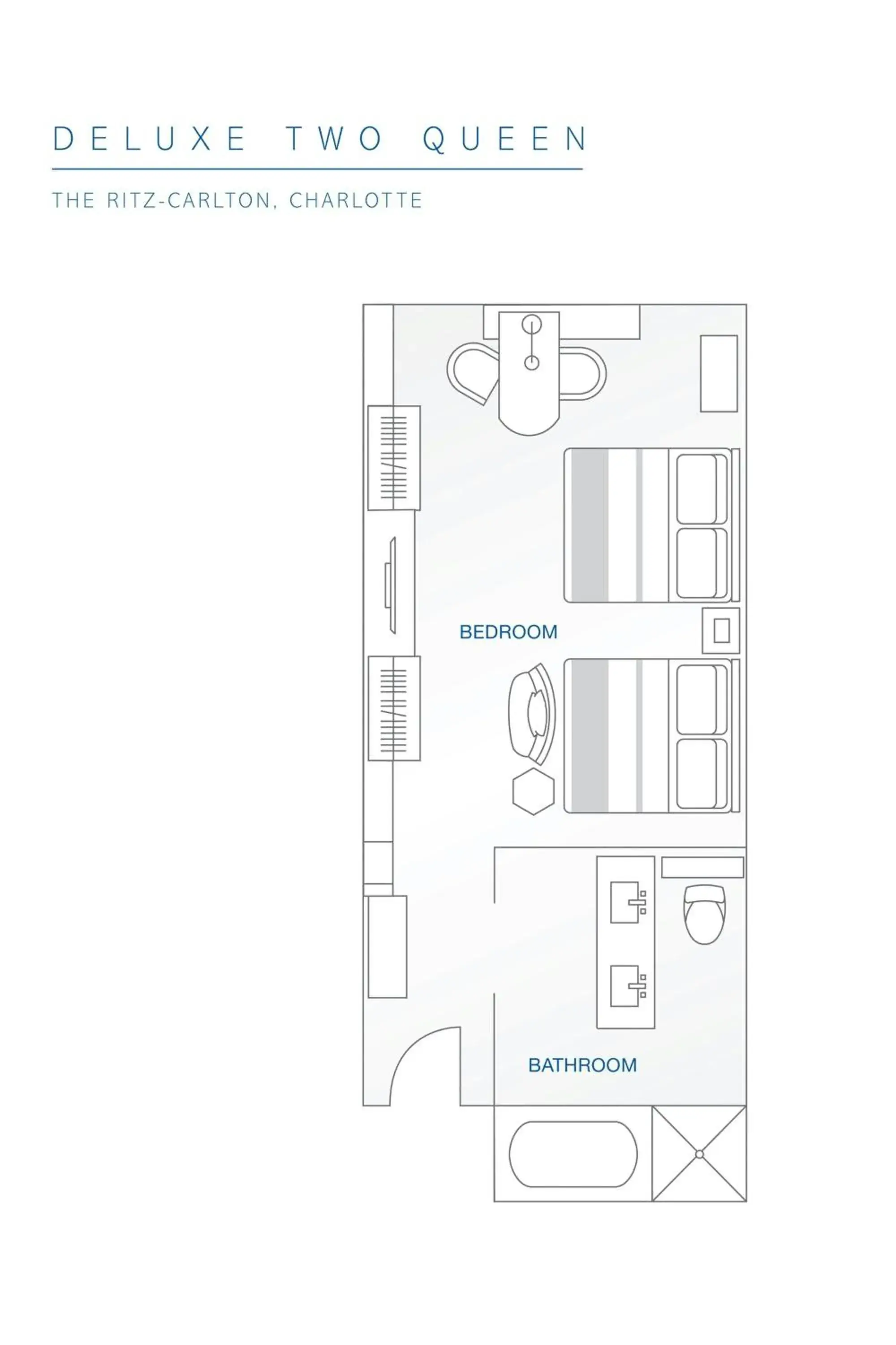 Deluxe Guest room, 2 Queen in The Ritz-Carlton, Charlotte Deluxe Guest room, 2 Queen in The Ritz-Carlton, Charlotte