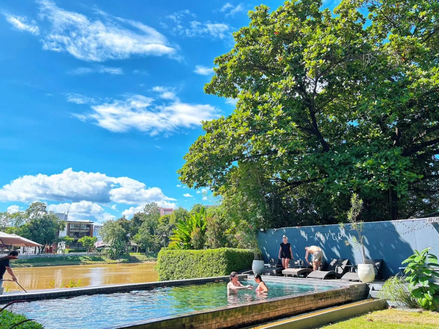Swimming pool in i-river chiangmai