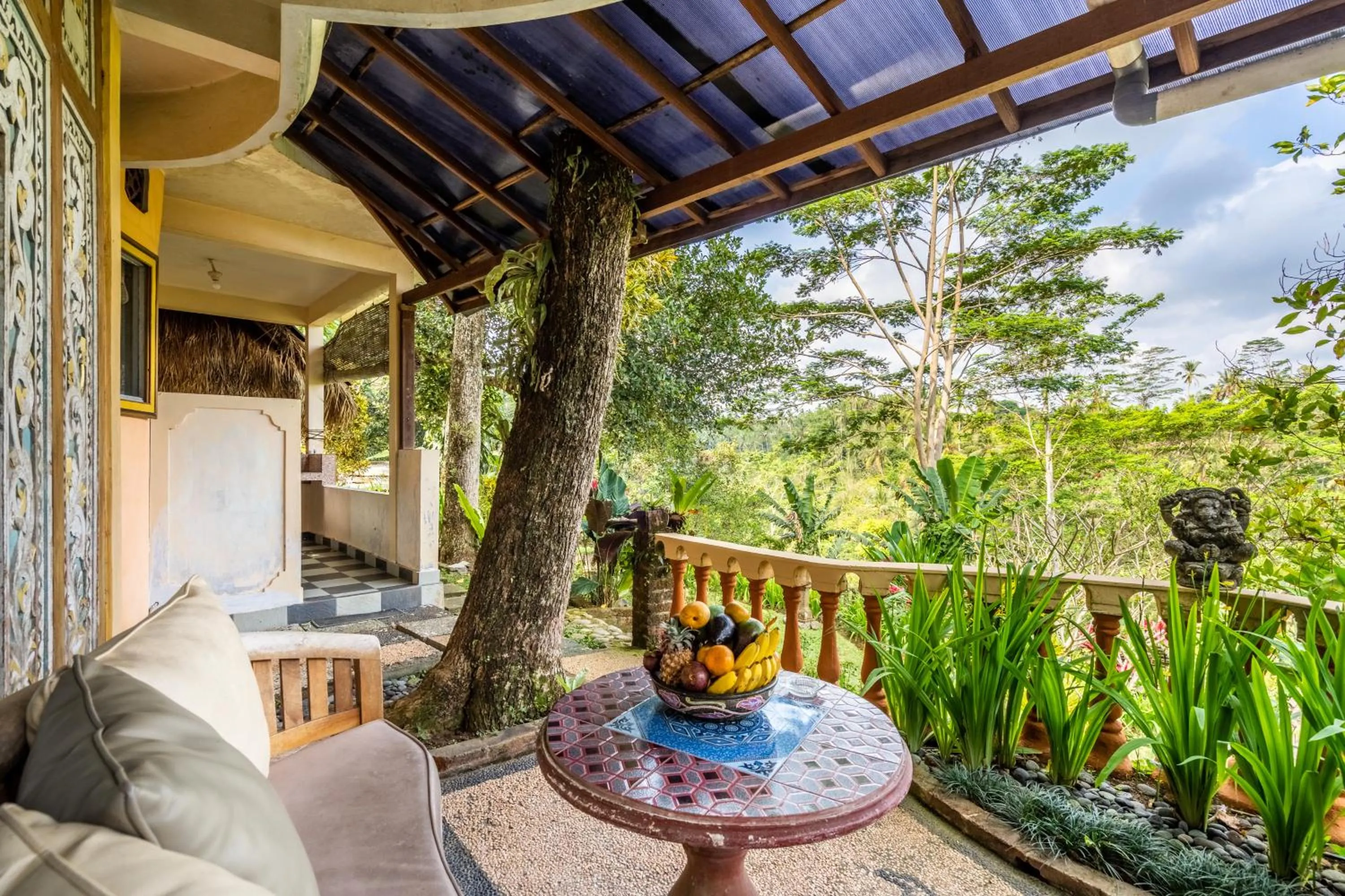 Balcony/Terrace in Tirta Asri Ubud Villa