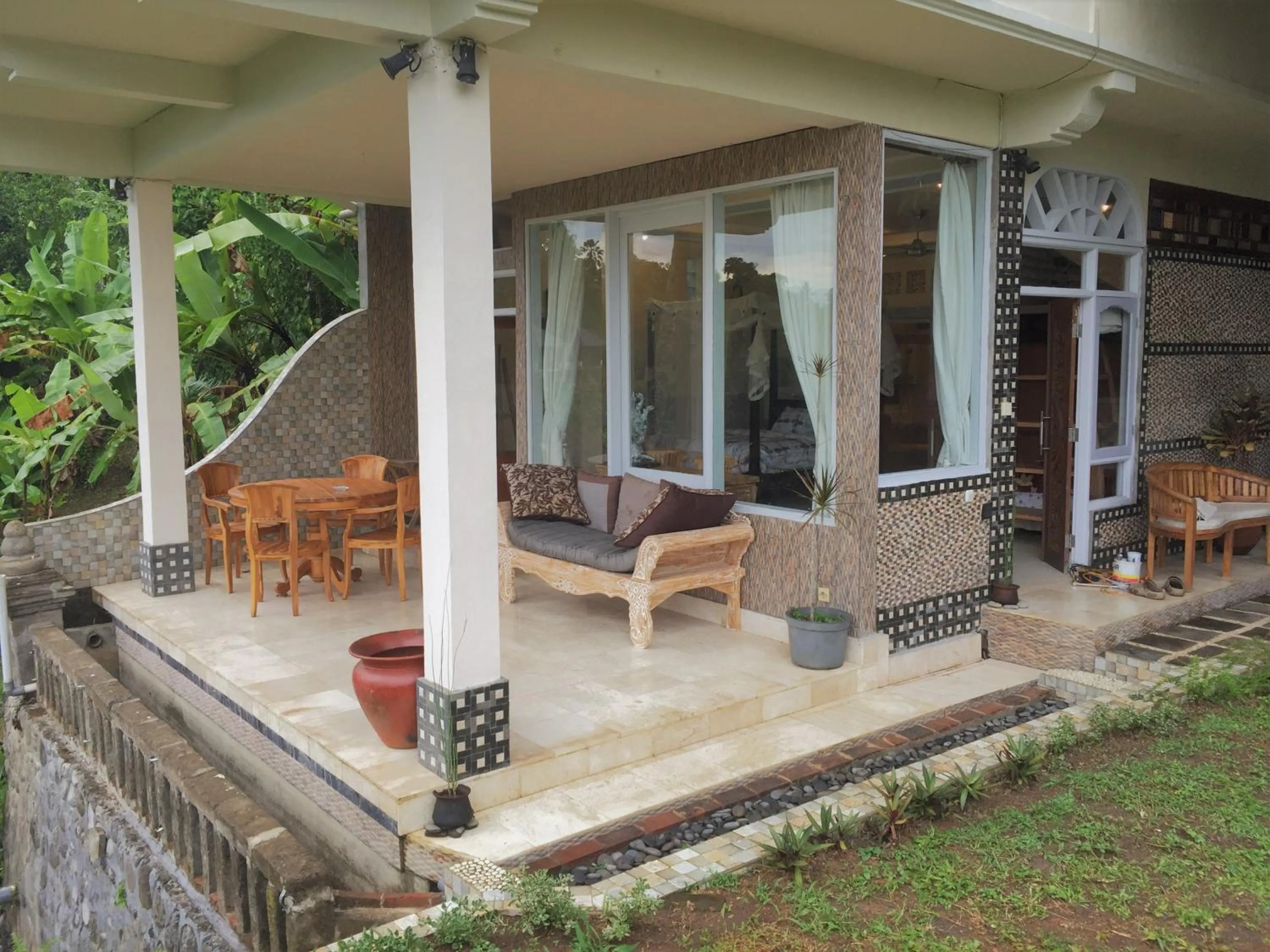 Balcony/Terrace in Tirta Asri Ubud Villa