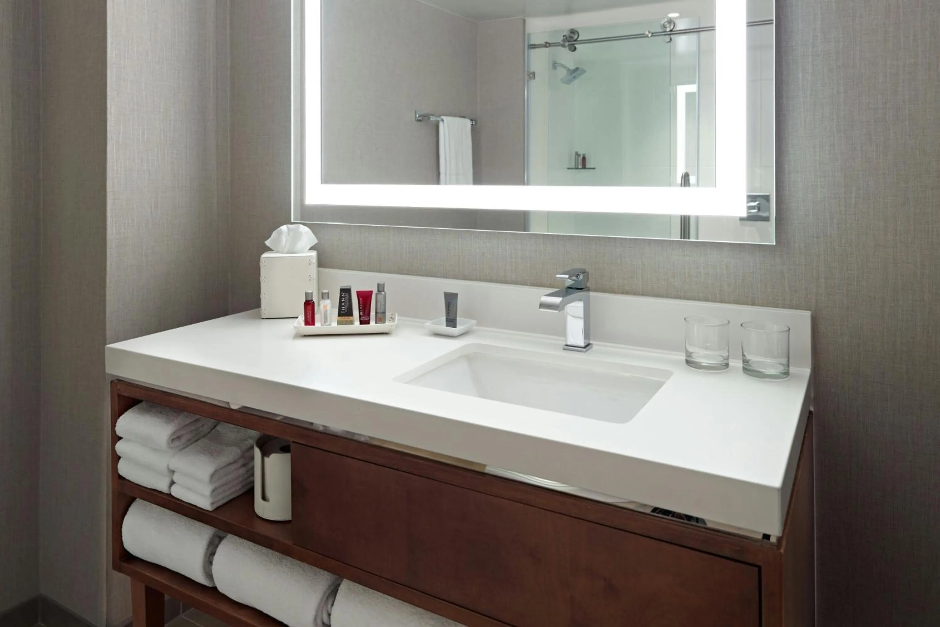 Bathroom in Marriott at the University of Dayton