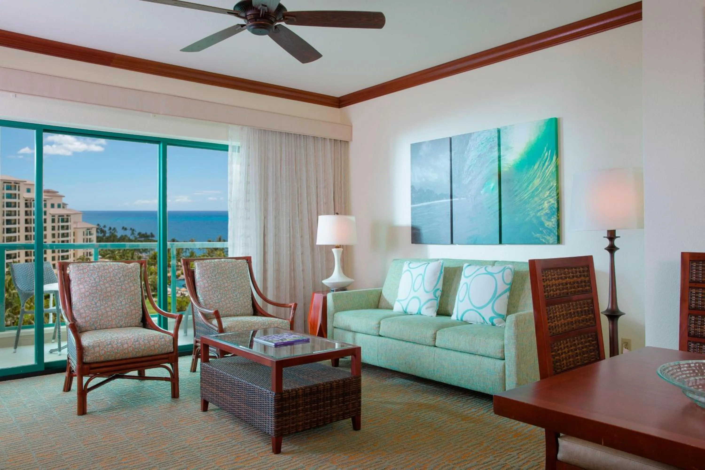 Living room in Marriott's Ko Olina Beach Club