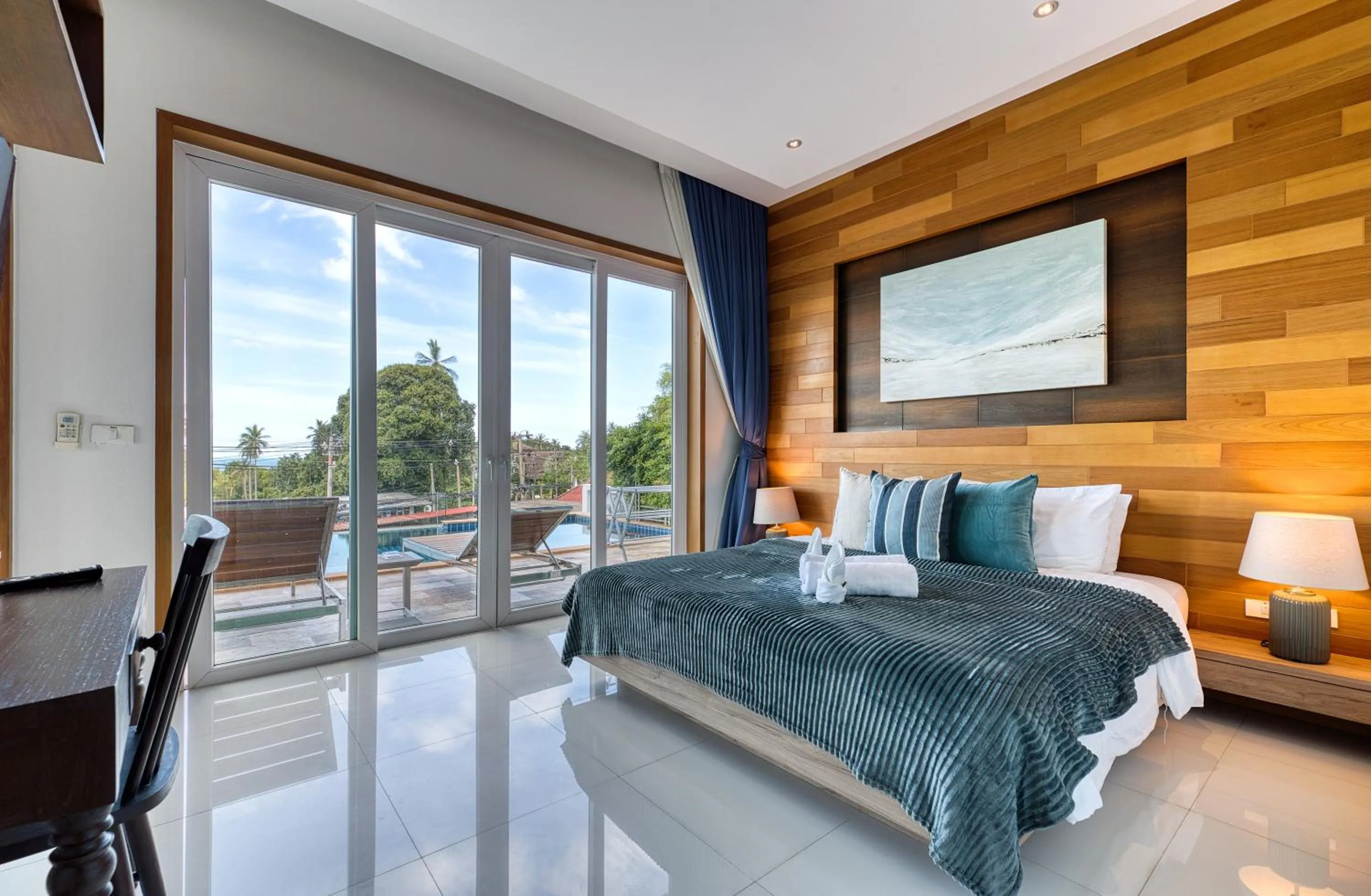 Bed in Surisa Seaview Pool Villas