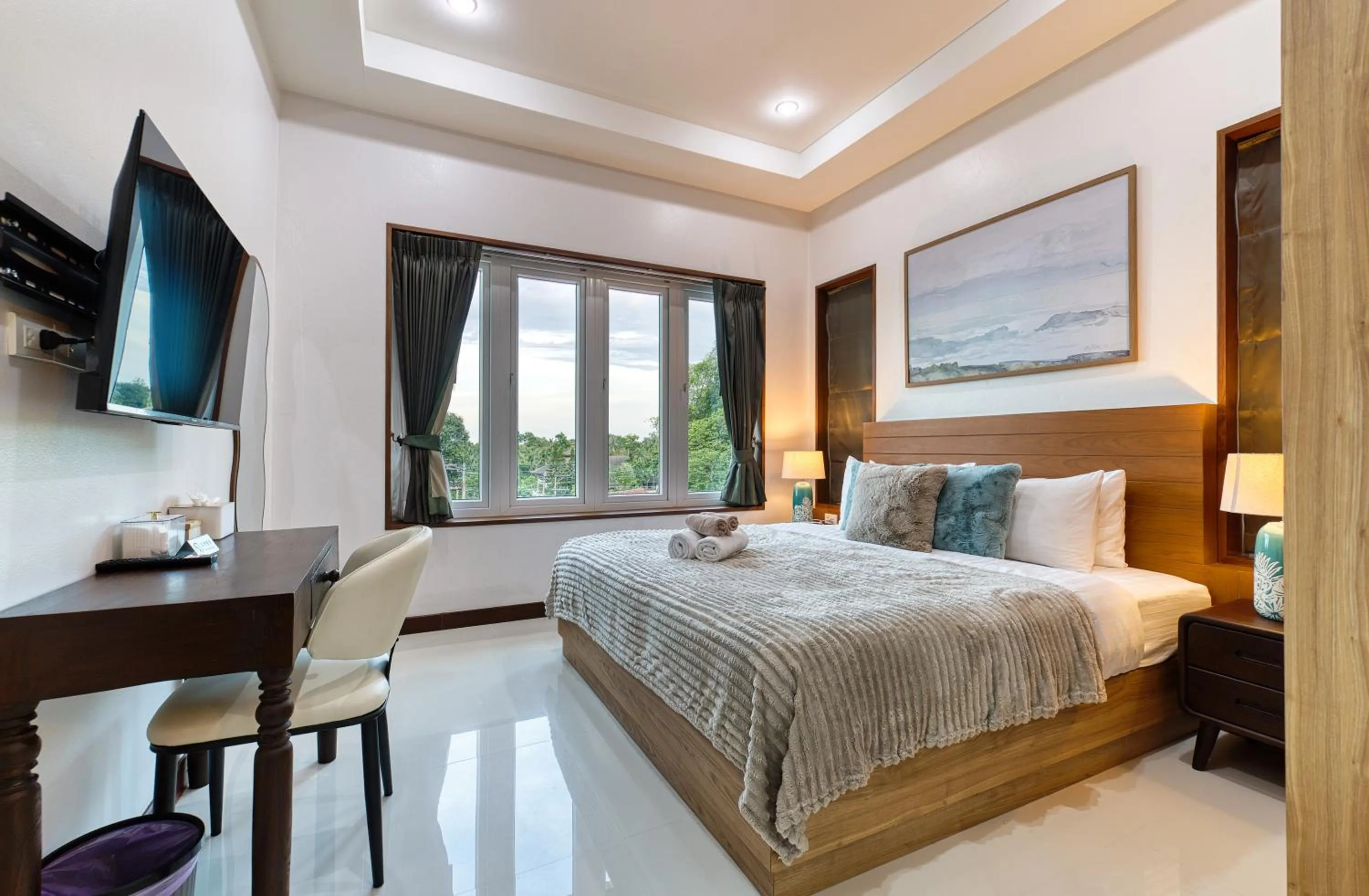 Bed in Surisa Seaview Pool Villas