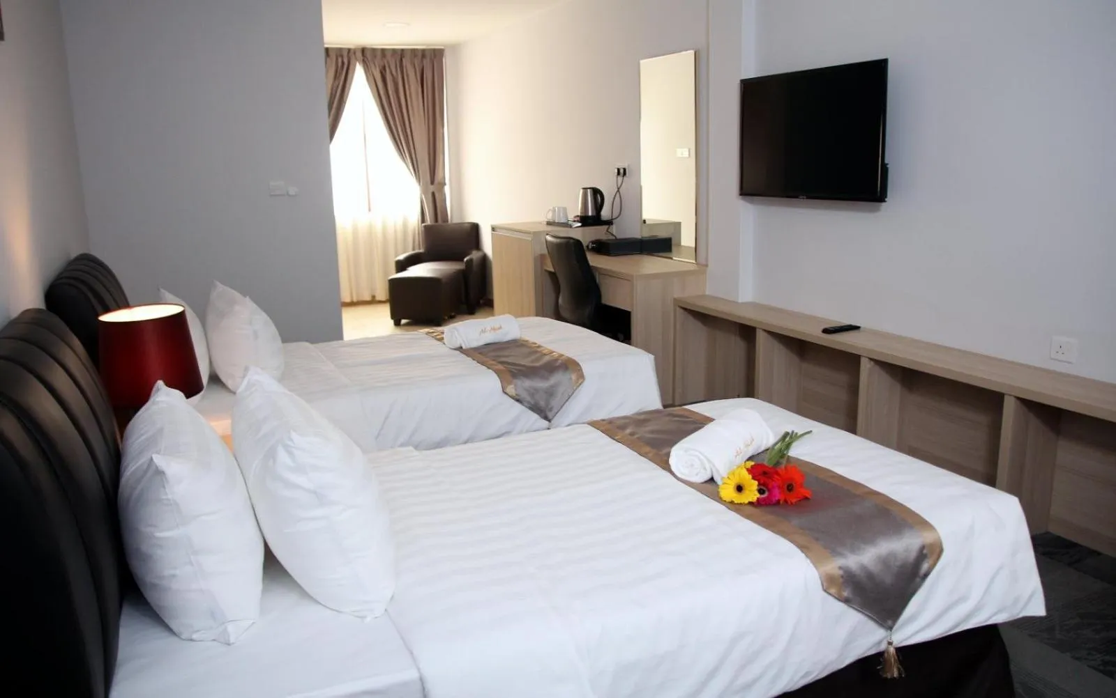 TV and multimedia, Bed in Al Afiah Hotel