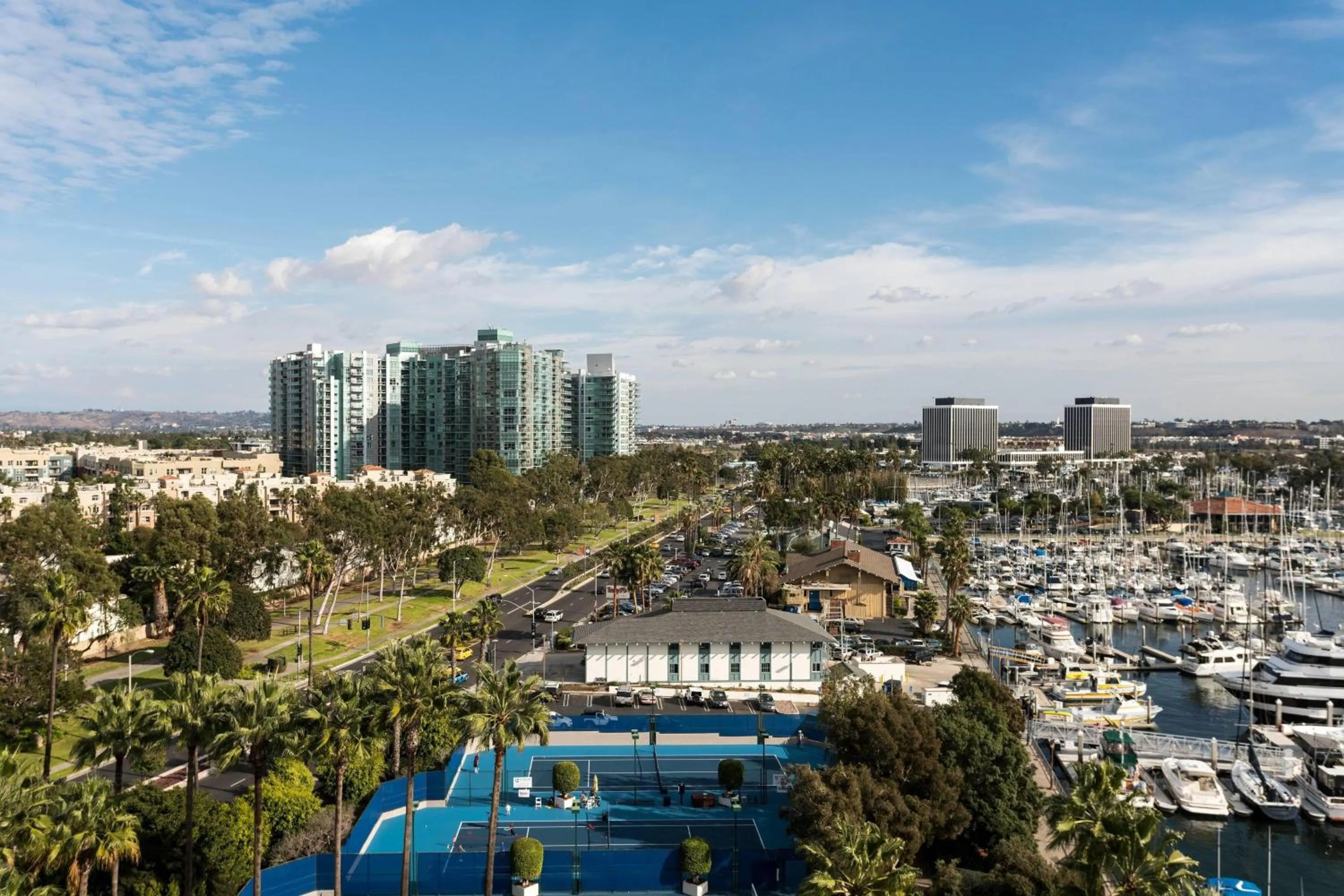 Tennis court in The Ritz-Carlton, Marina del Rey