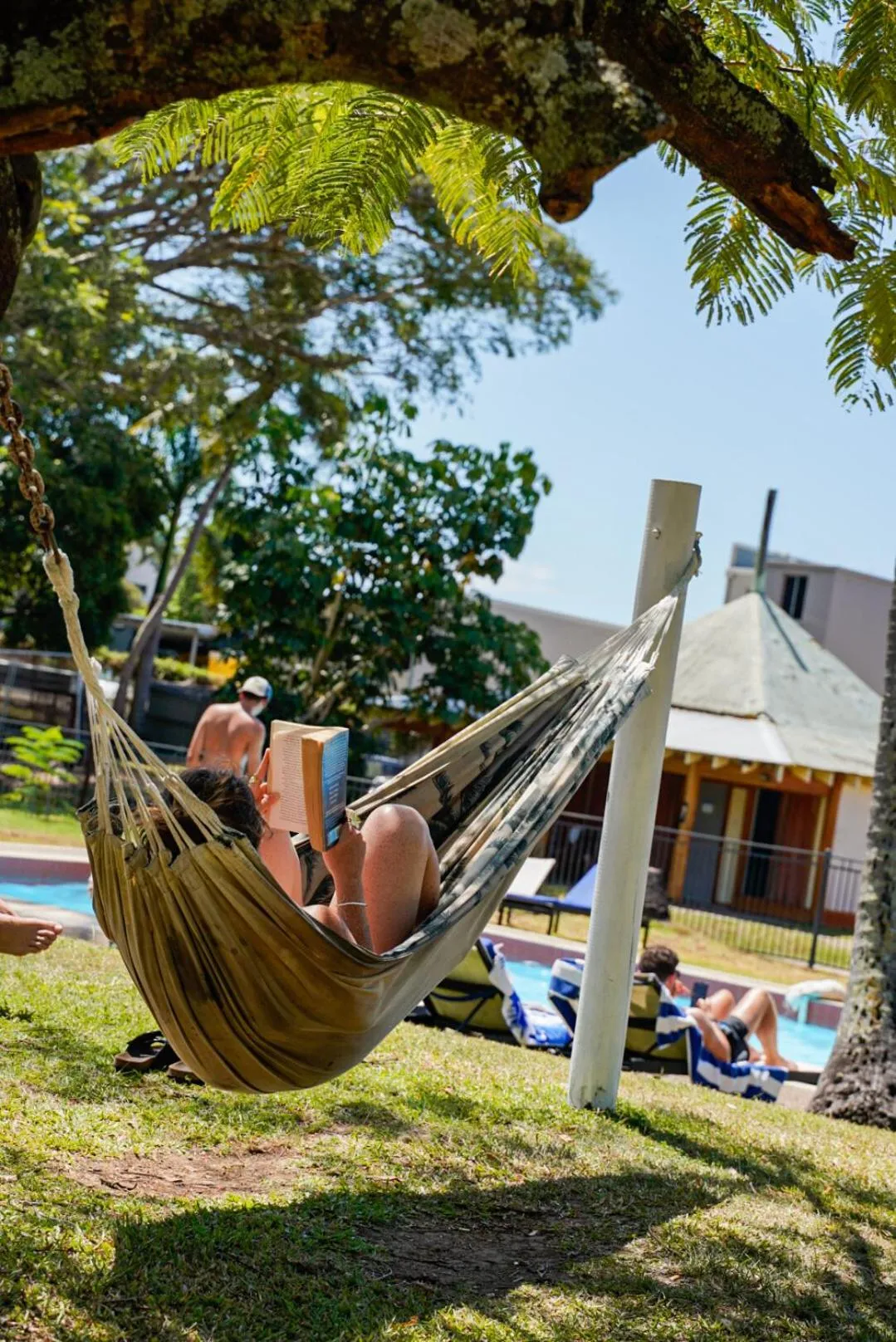 Pool view in Nomads Airlie Beach