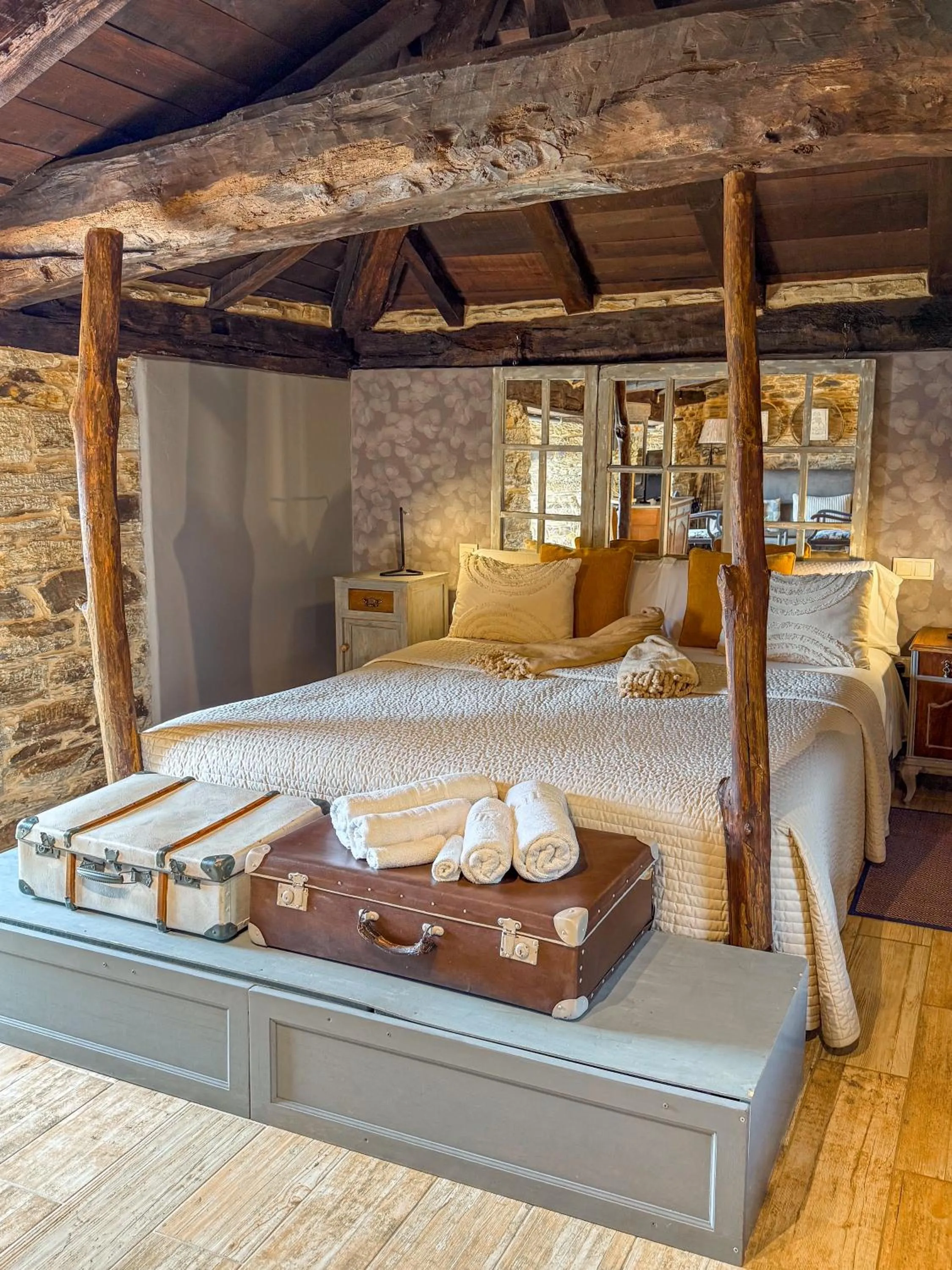 Bed in Complejo Rural Lar de Vies