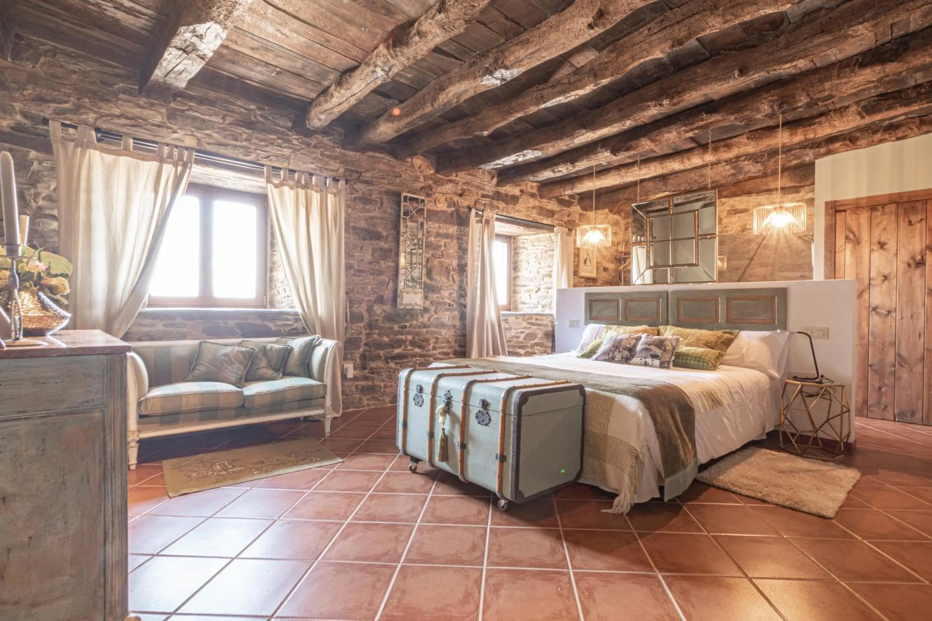 Bed in Complejo Rural Lar de Vies