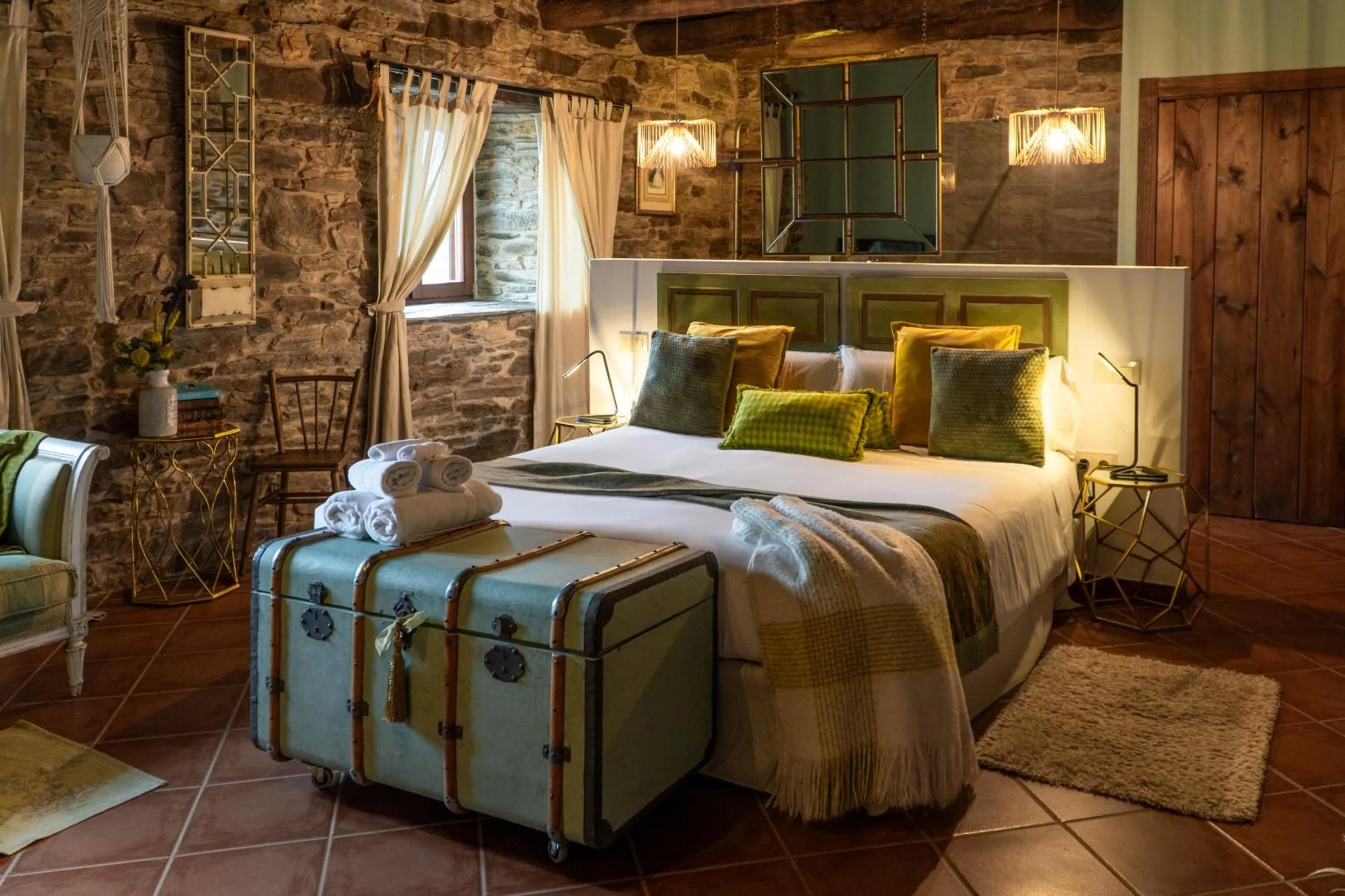 Bed in Complejo Rural Lar de Vies