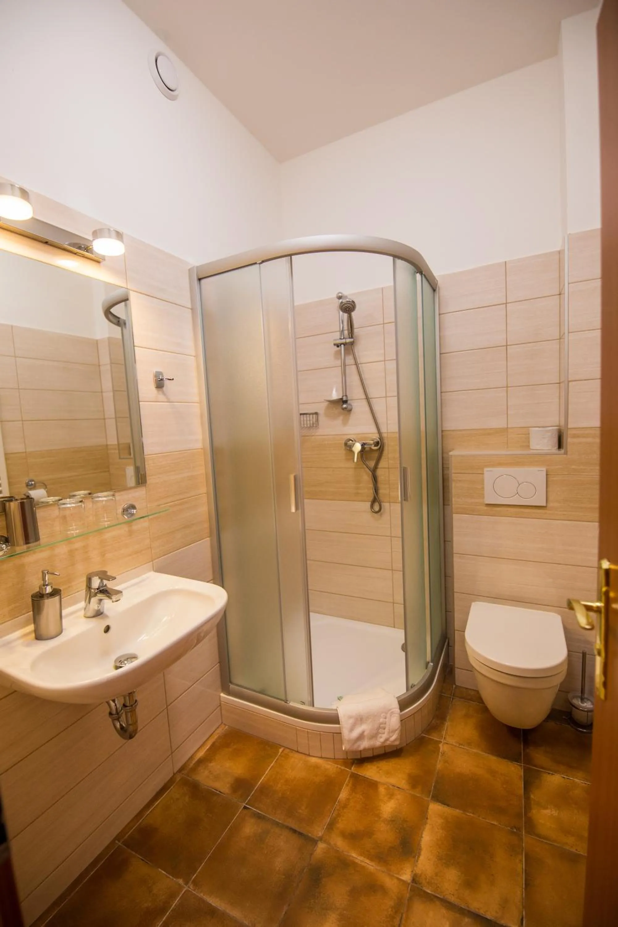 Shower in Hotel Morava