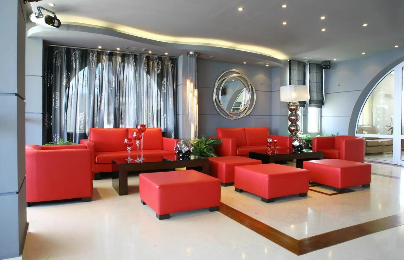 Seating area in Glaros Beach Hotel