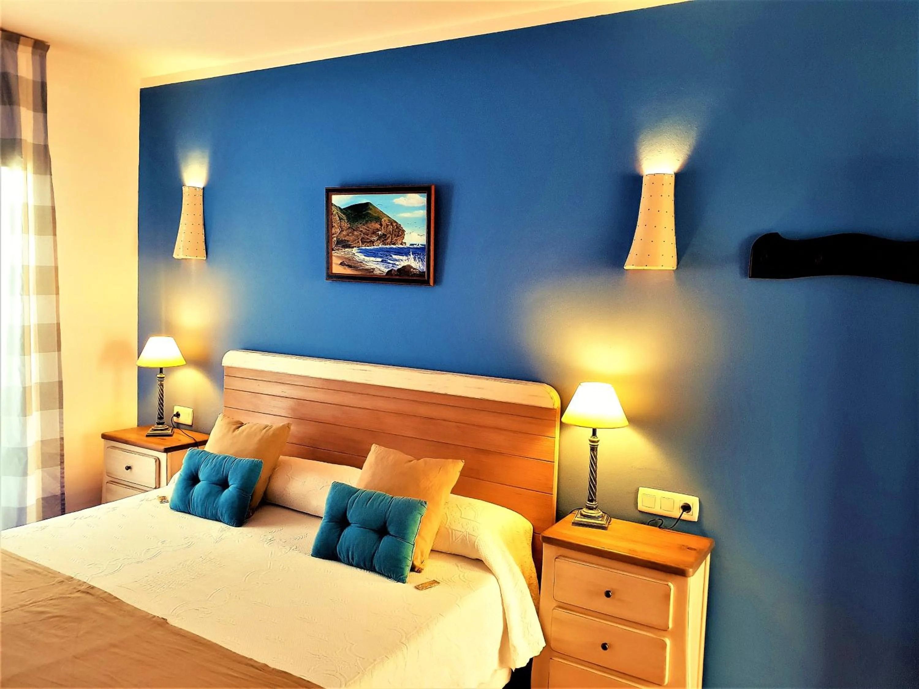 Decorative detail, Bed in Hotel las Calas