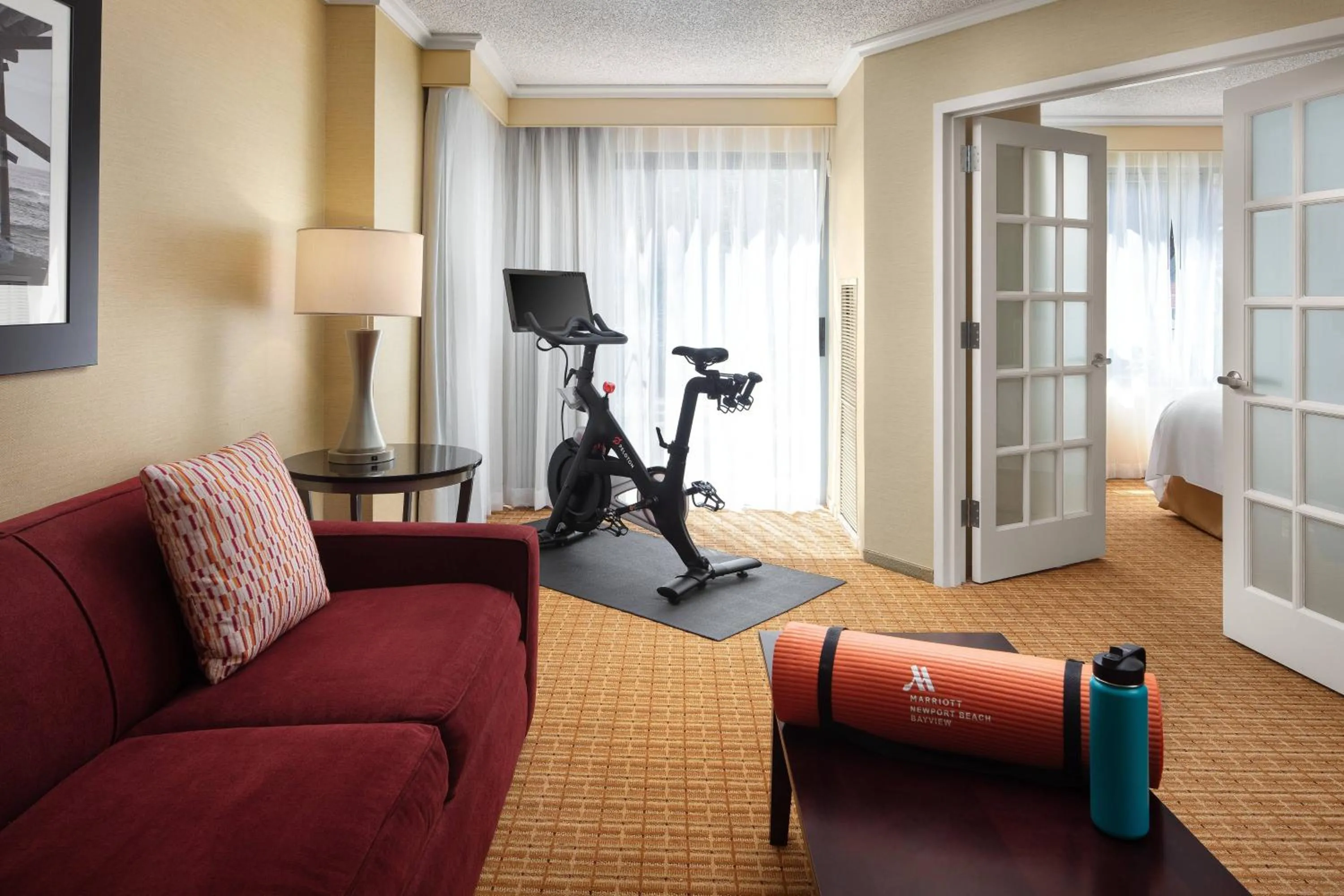 Wellness Suite w/ Peloton, 1 Bedroom Suite, 1 King, Sofa bed in Newport Beach Marriott Bayview