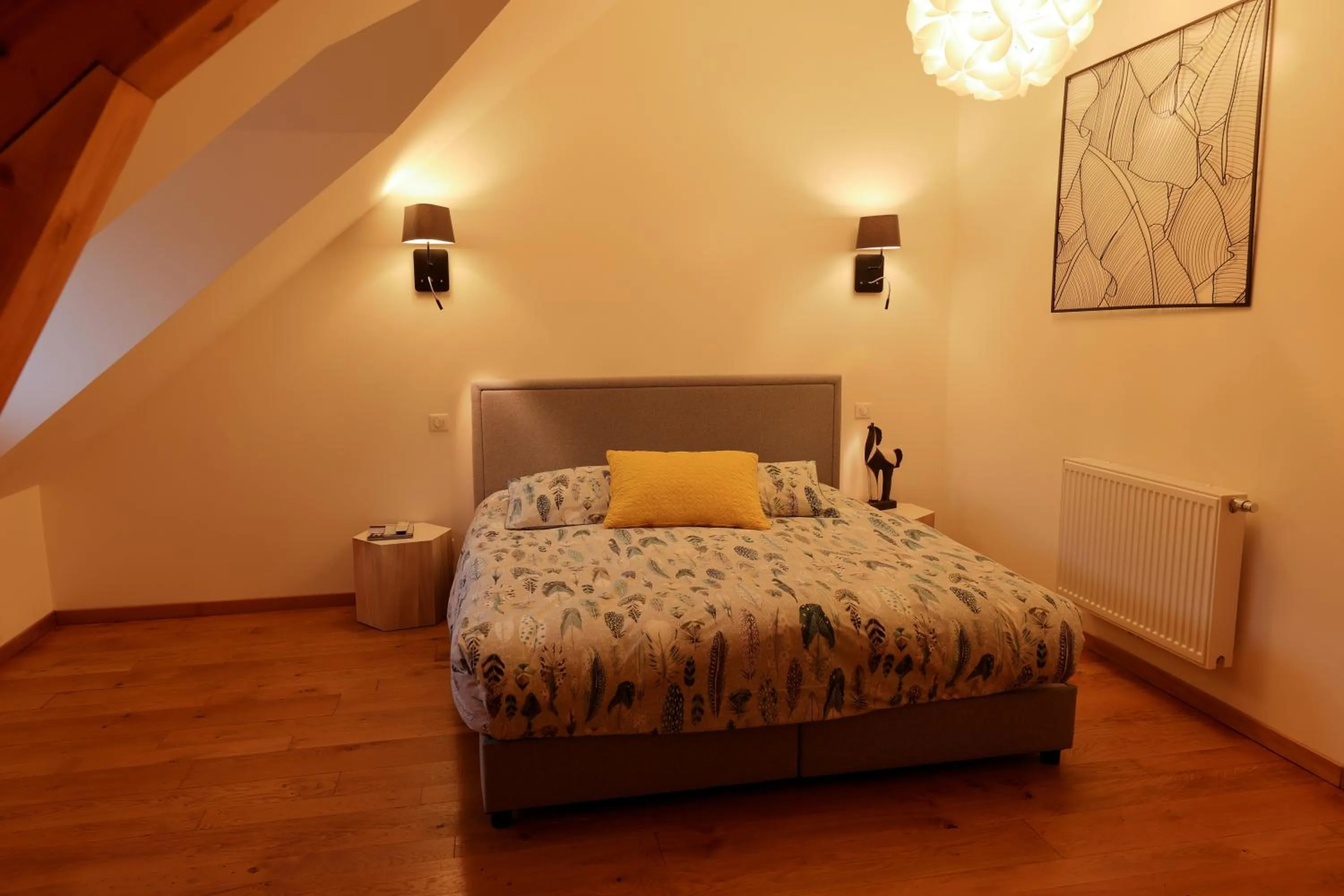 Bedroom, Bed in Maison d'hôtes & SPA La Scierie