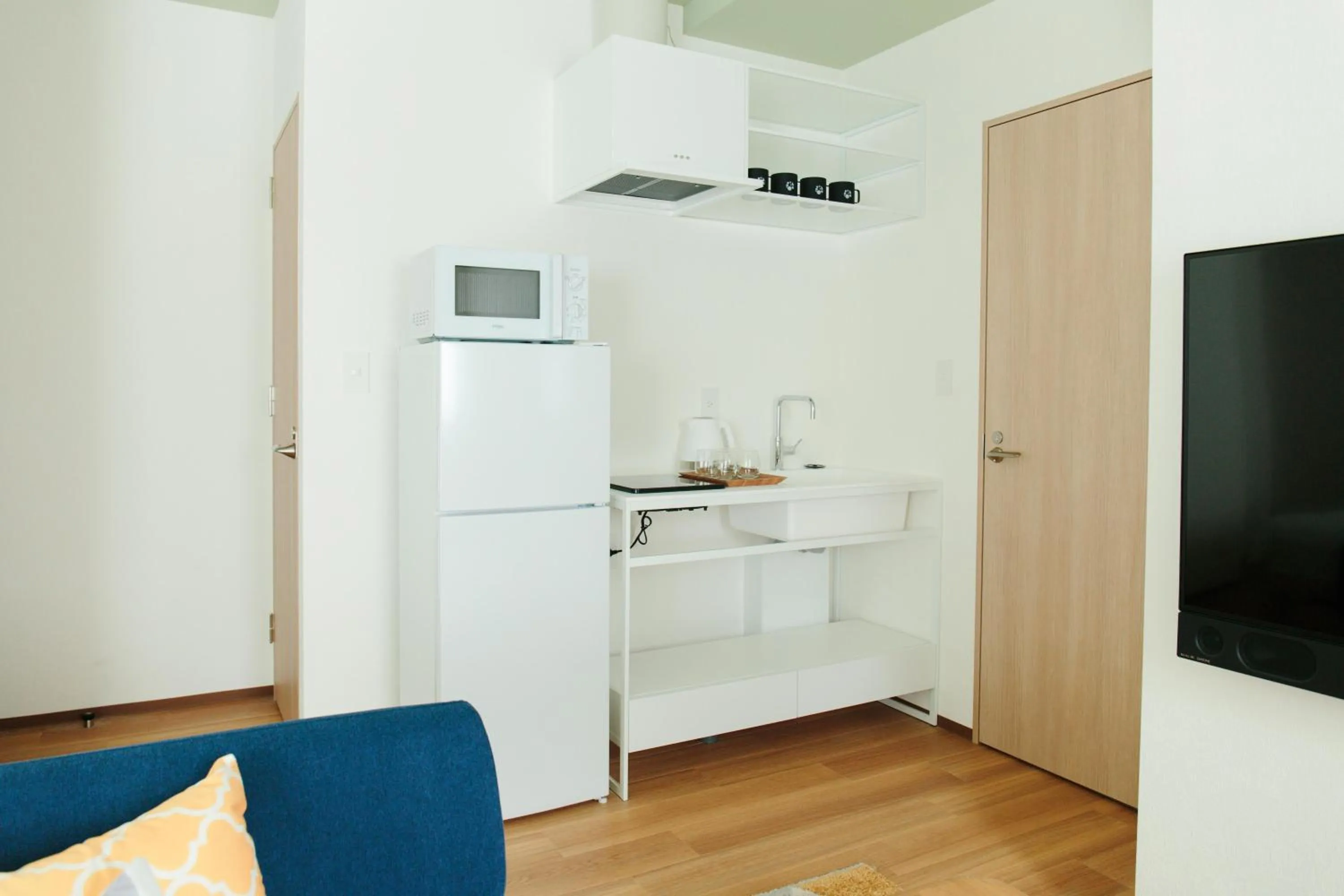 Kitchen or kitchenette in Hotel Potmum Sapporo