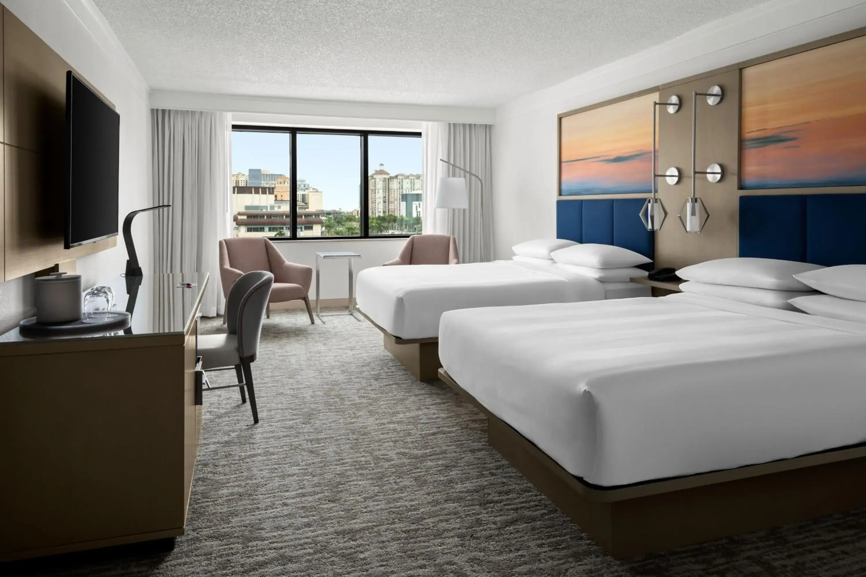 Concierge Guest Room with Two Double Beds in West Palm Beach Marriott Concierge Guest Room with Two Double Beds in West Palm Beach Marriott