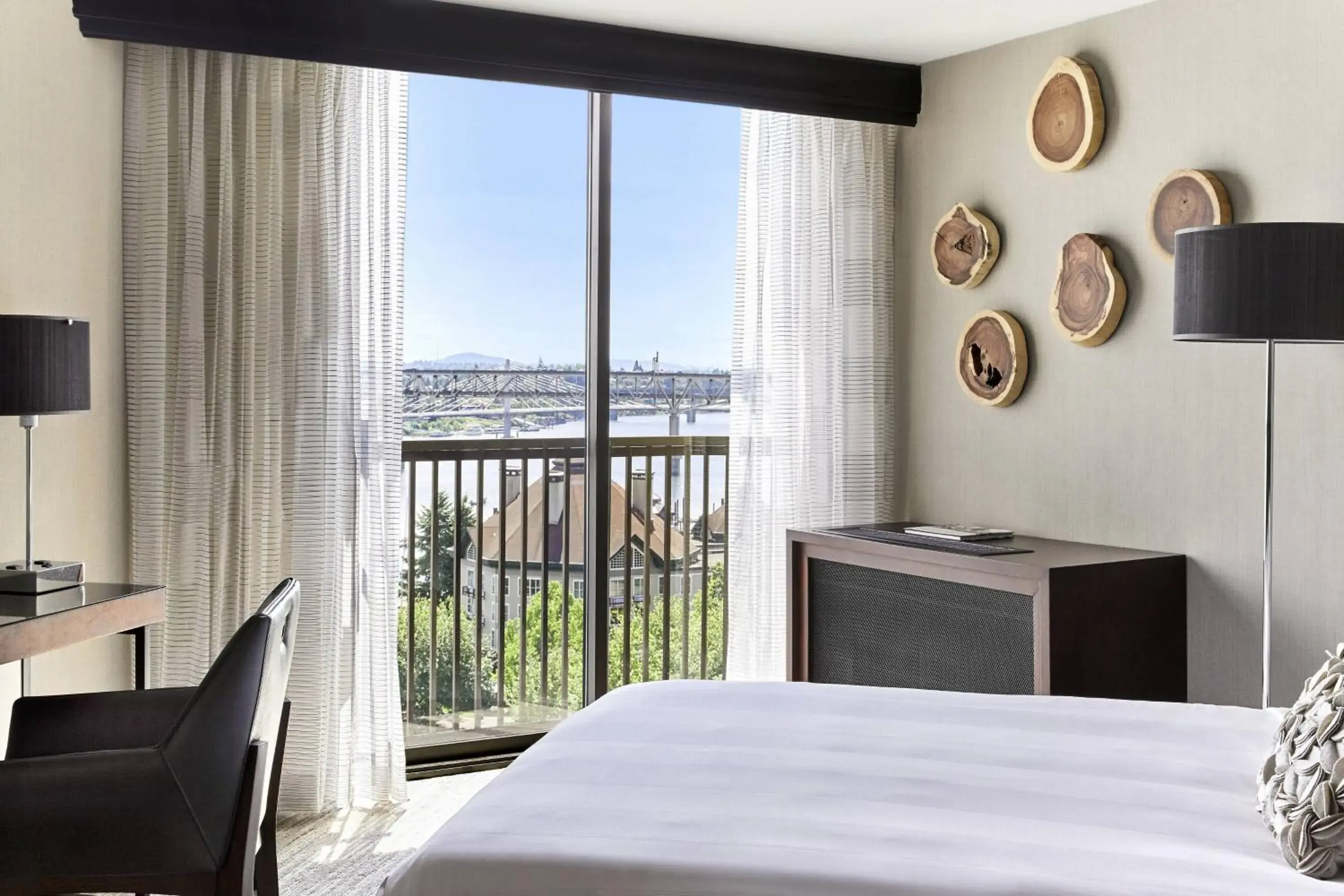 Guest Room with Two Queen Beds and Water View in Portland Marriott Downtown Waterfront Guest Room with Two Queen Beds and Water View in Portland Marriott Downtown Waterfront