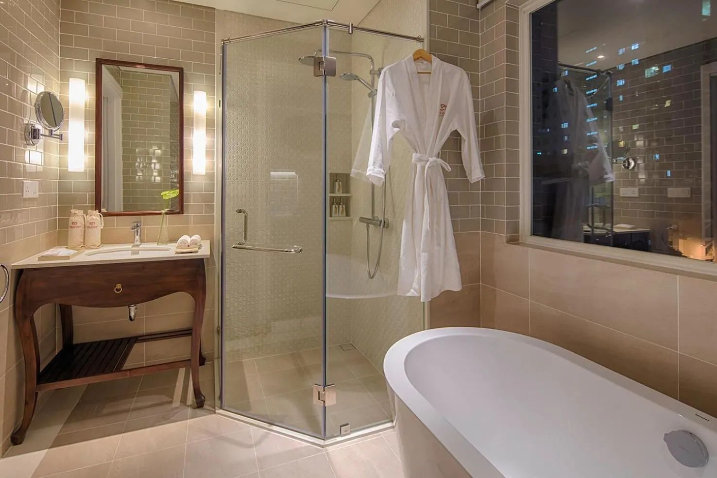 Shower in Maison De Camille Boutique Hotel