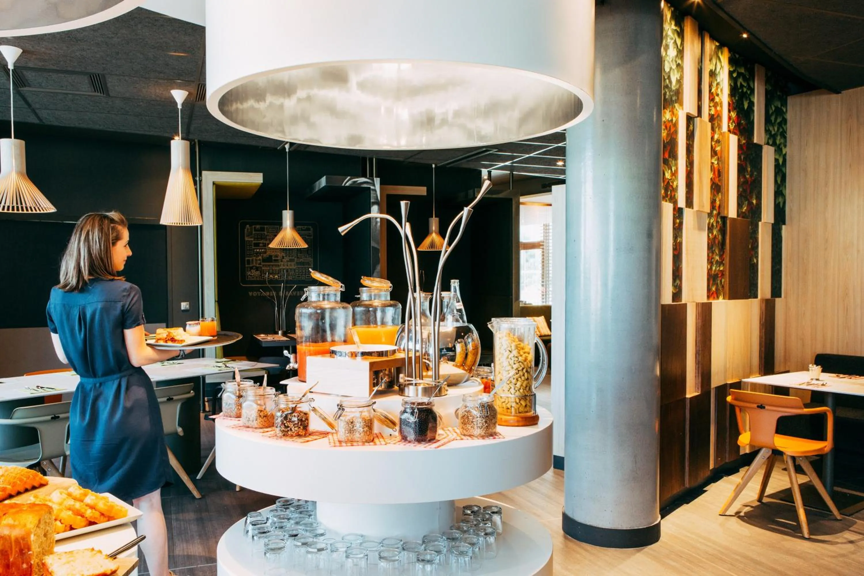 Buffet breakfast in Novotel Paris Coeur d'Orly Airport