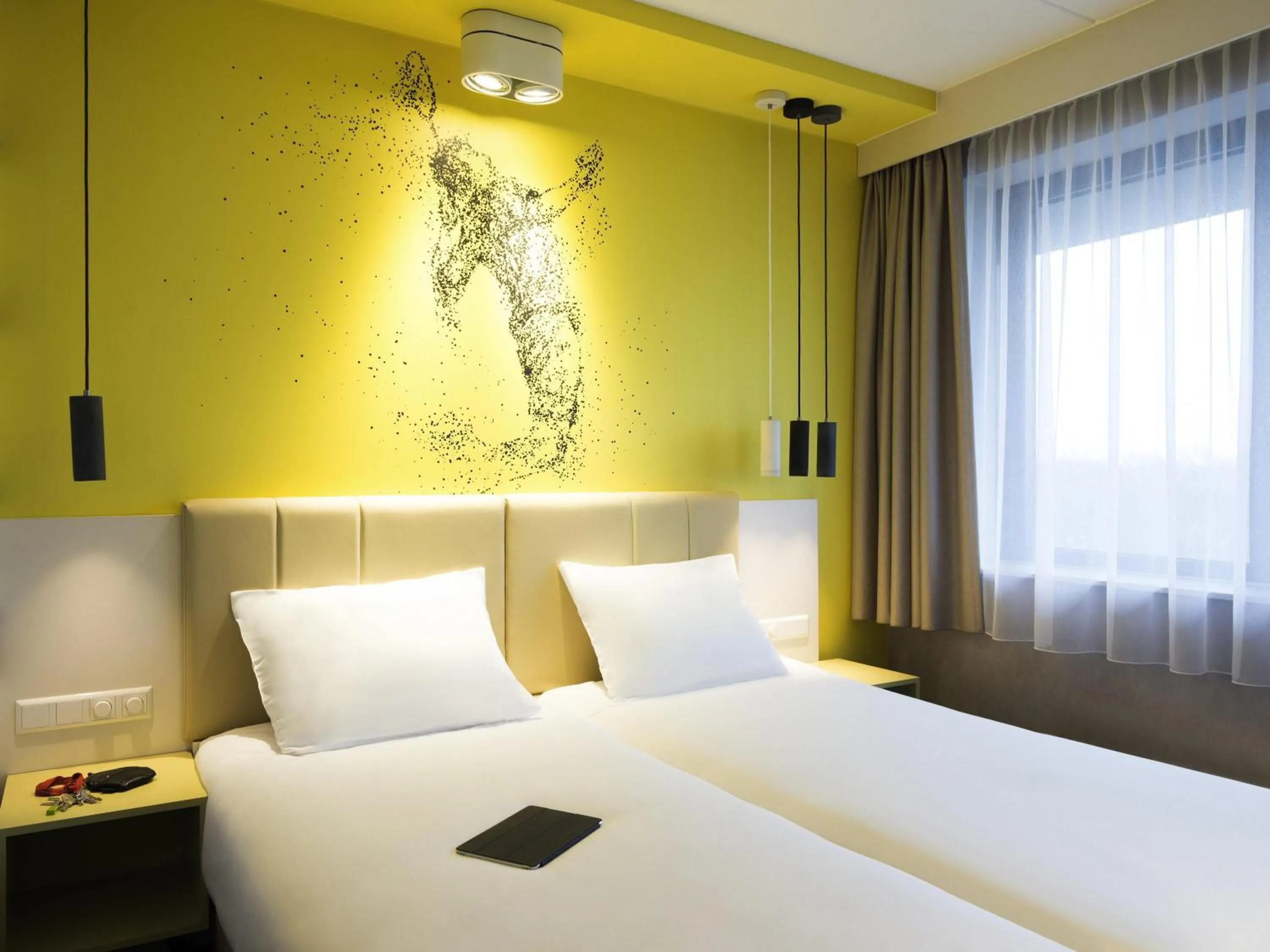 Bedroom, Bed in ibis Styles Haarlem City
