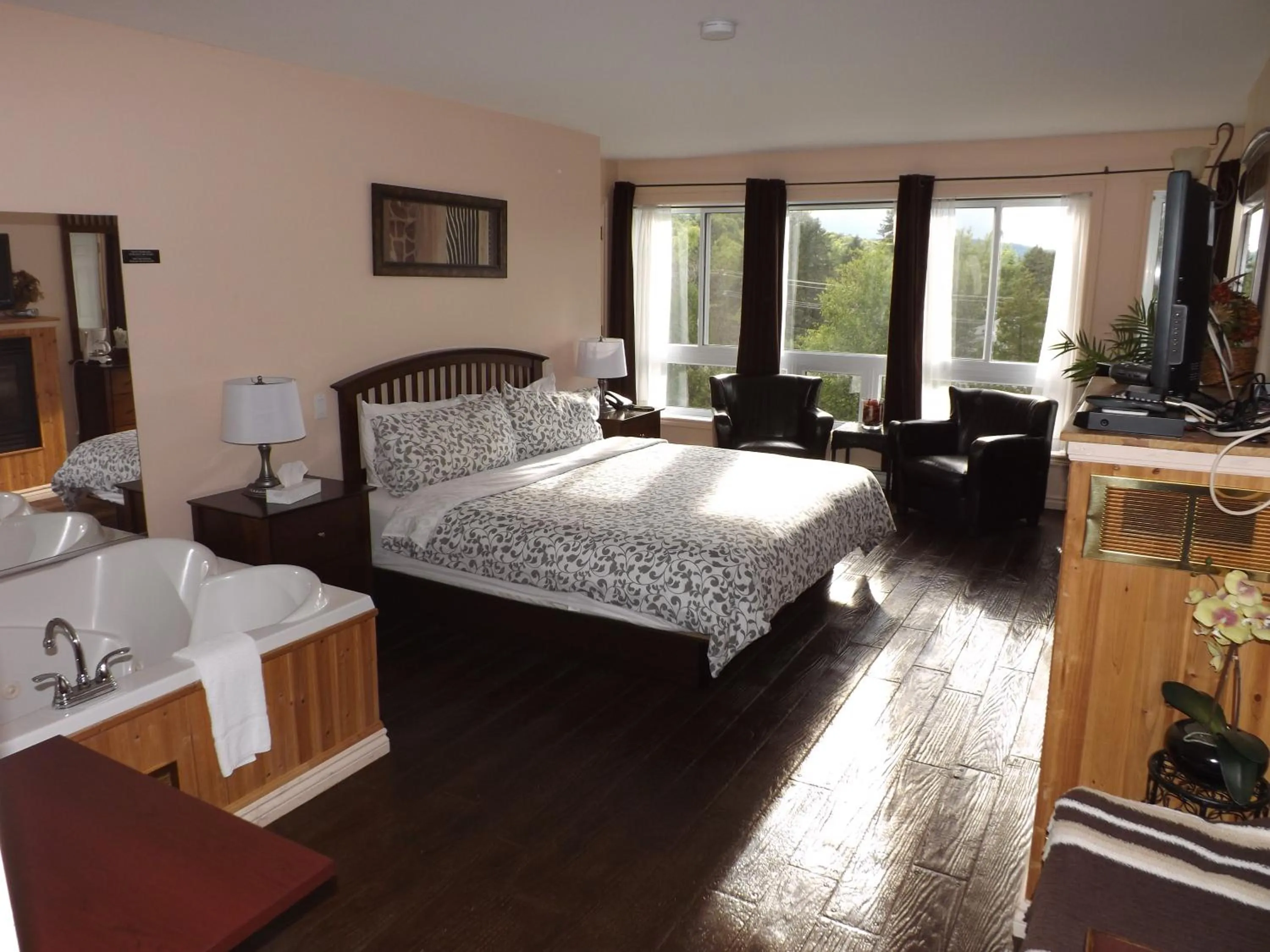 Lake view, Bed in Auberge Hotel Spa Watel