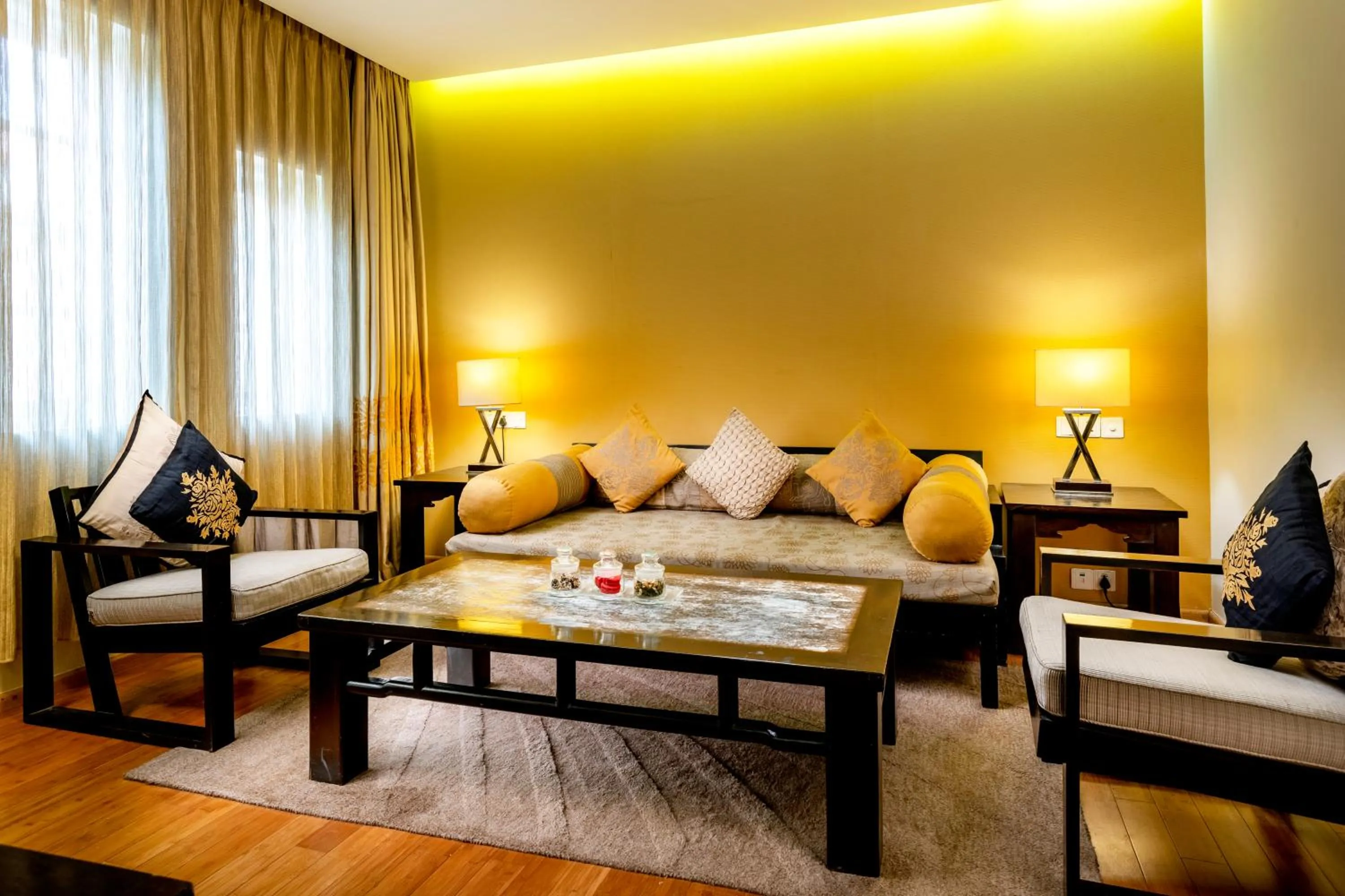 Living room in Caravela Beach Resort