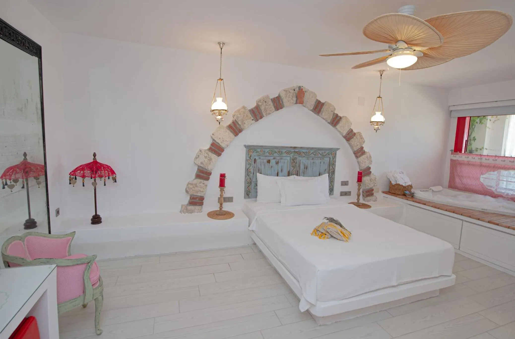 Bed in Villa Taraça Alaçatı Romantik Otel