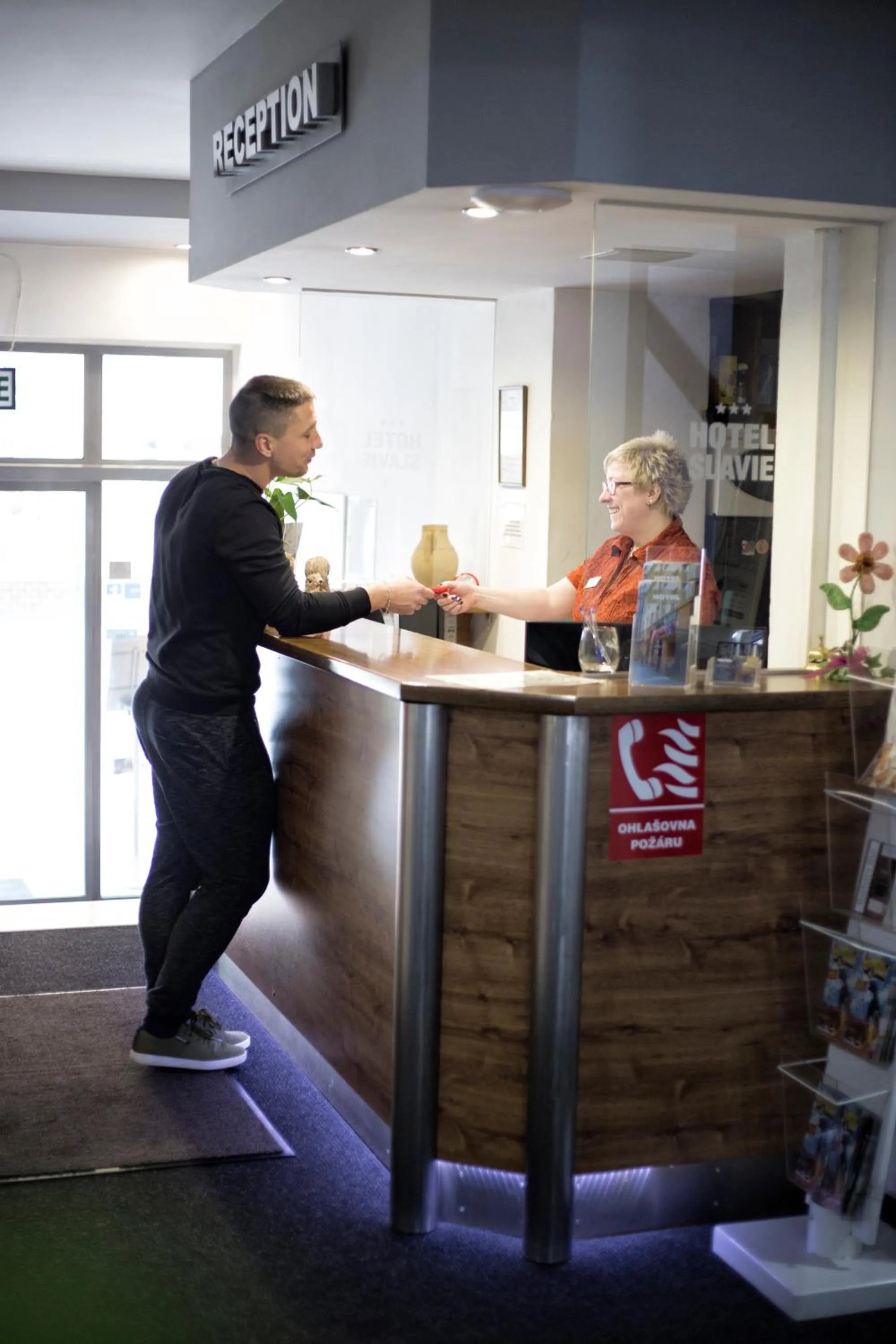 Lobby or reception in Hotel Slavie