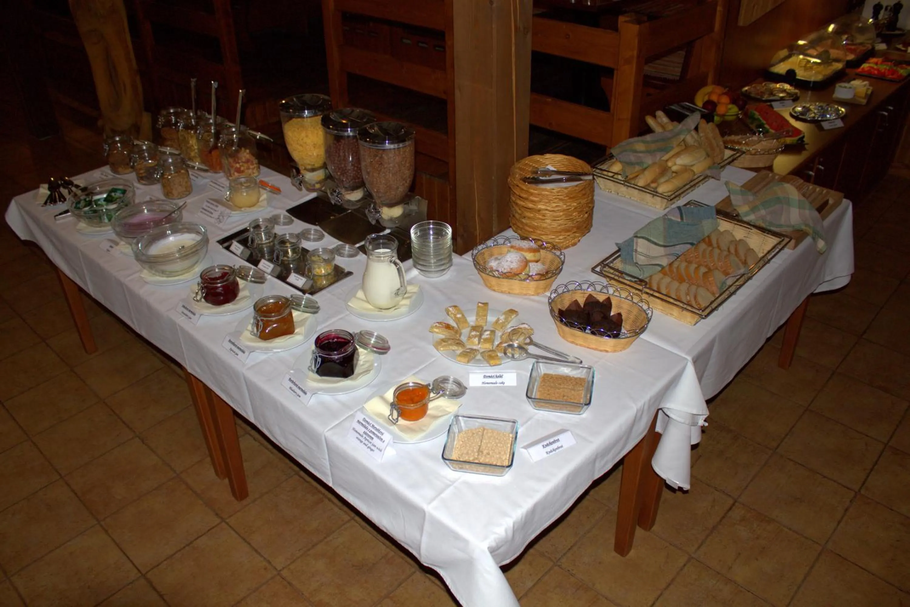Buffet breakfast in Hotel Selsky Dvur